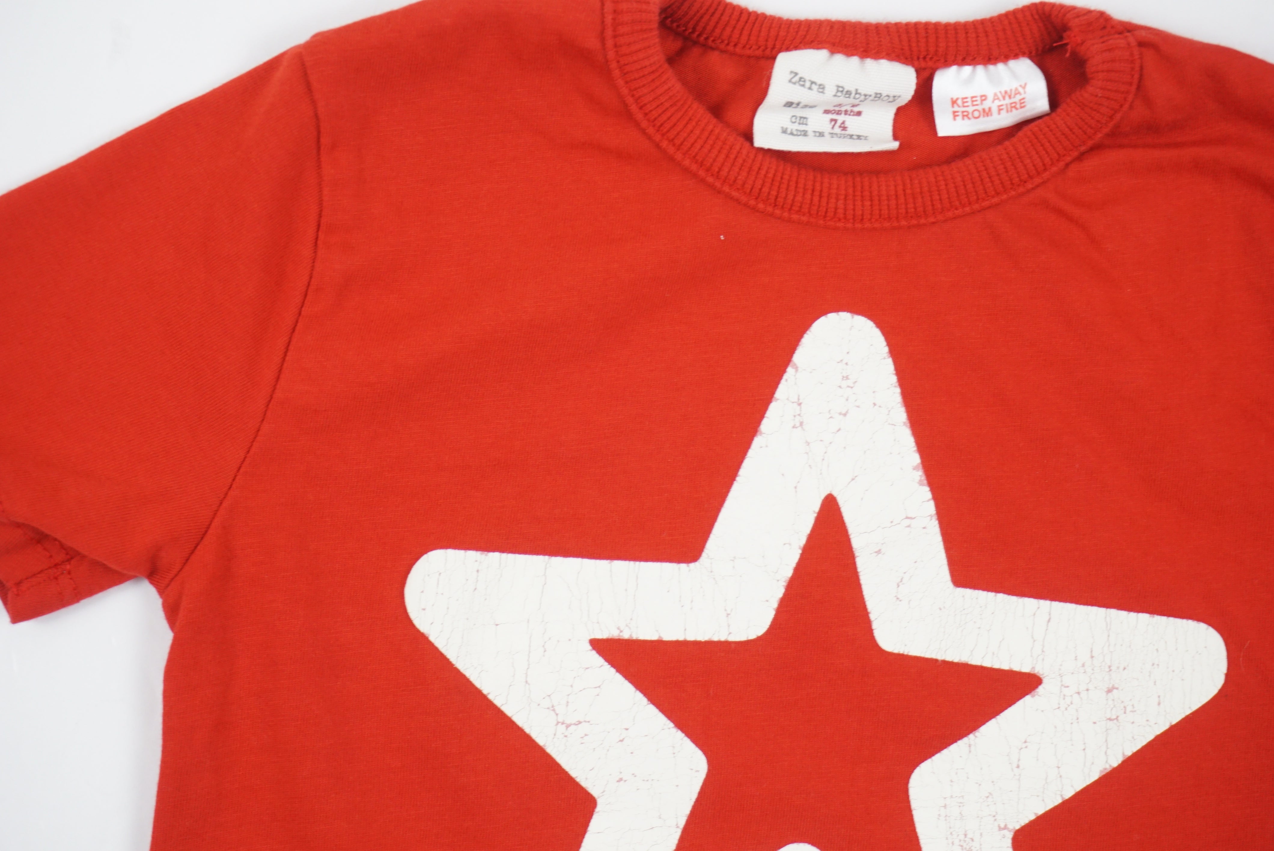 T-shirt Rouge - 6/9 mois