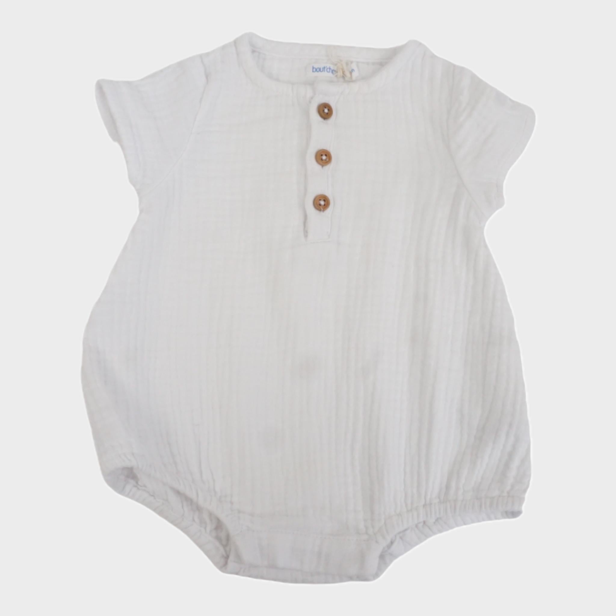 Barboteuse Blanc - 3 mois