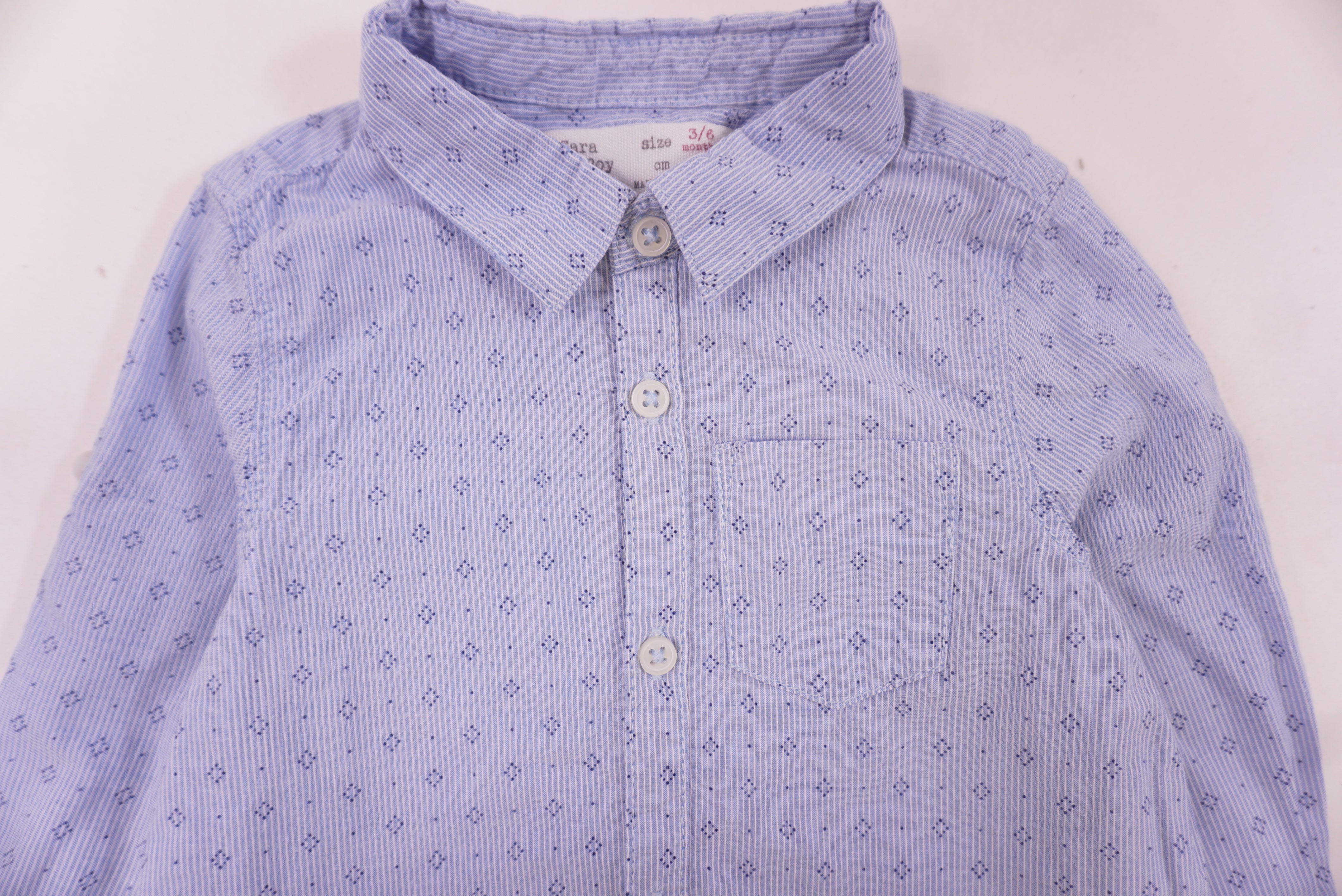 Chemise Bleu - 3/6 mois