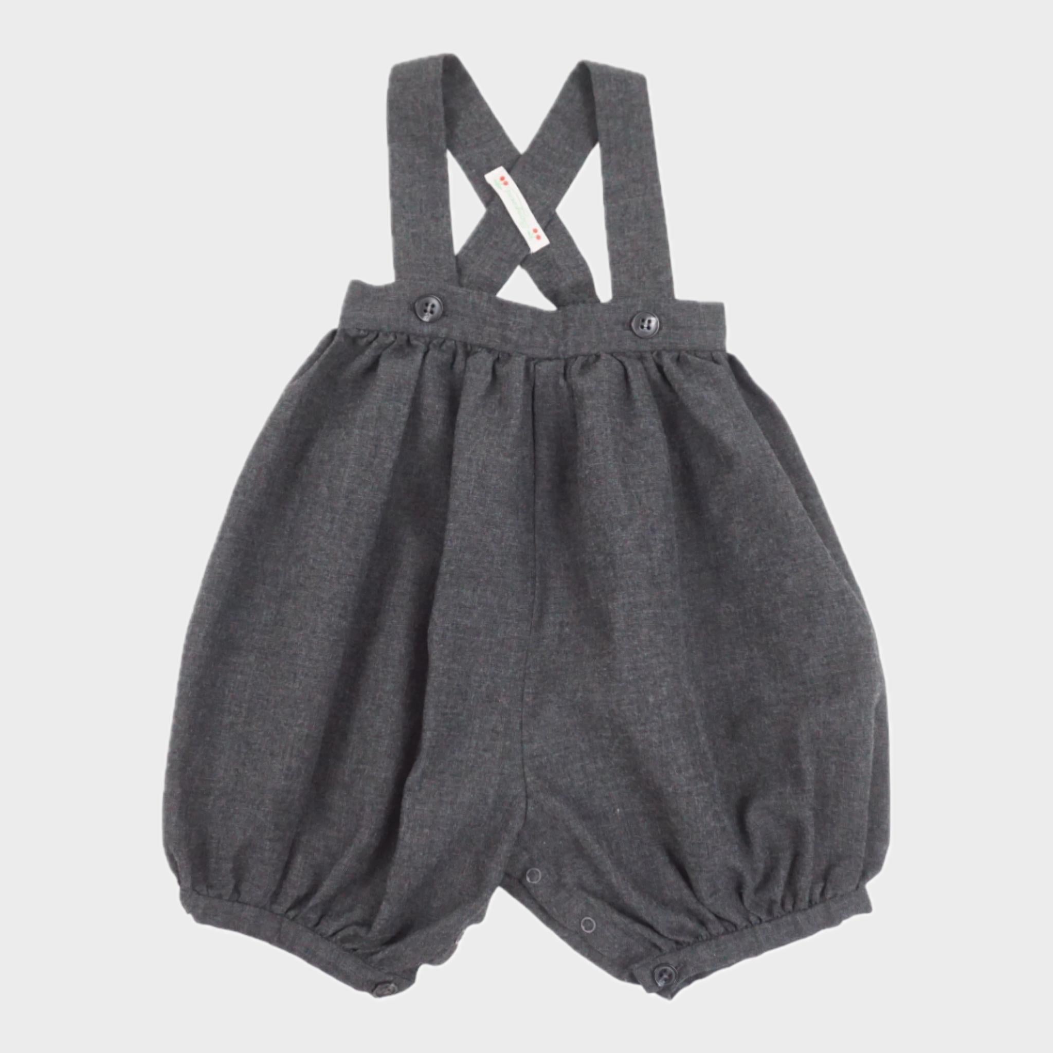 Bloomer à bretelles Gris - 12 mois