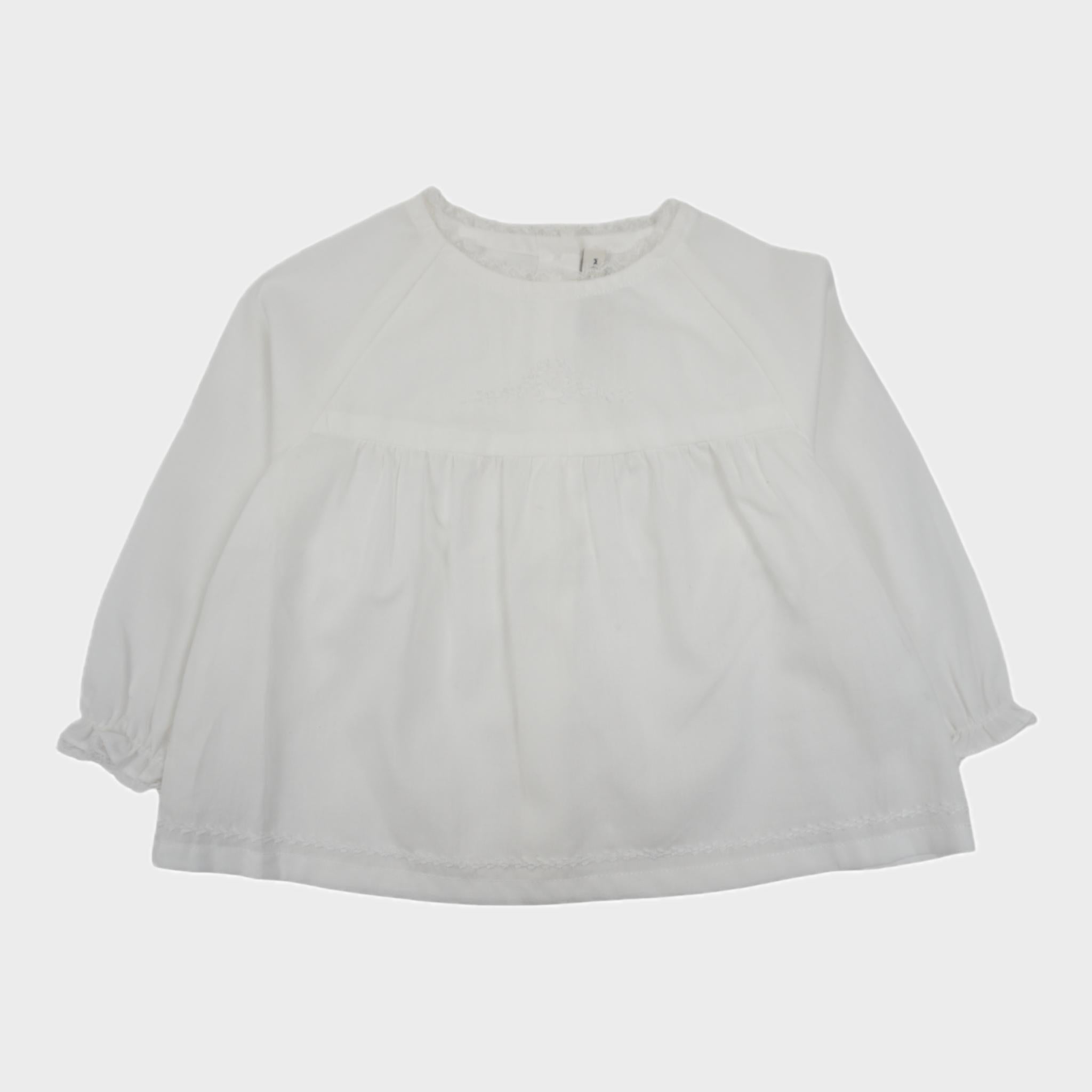 Blouse Blanc - 6 mois