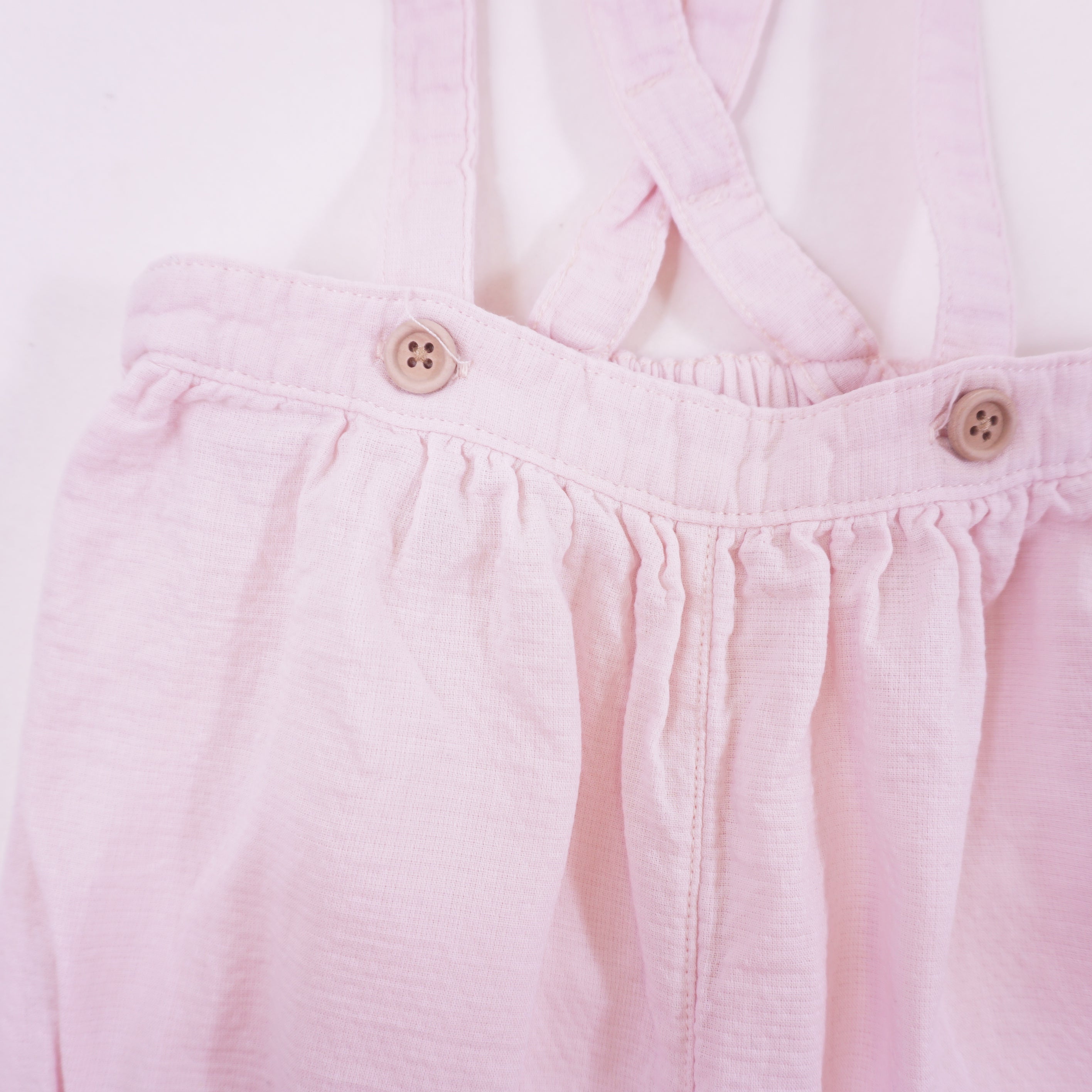 Bloomer à bretelles Rose - 12 mois