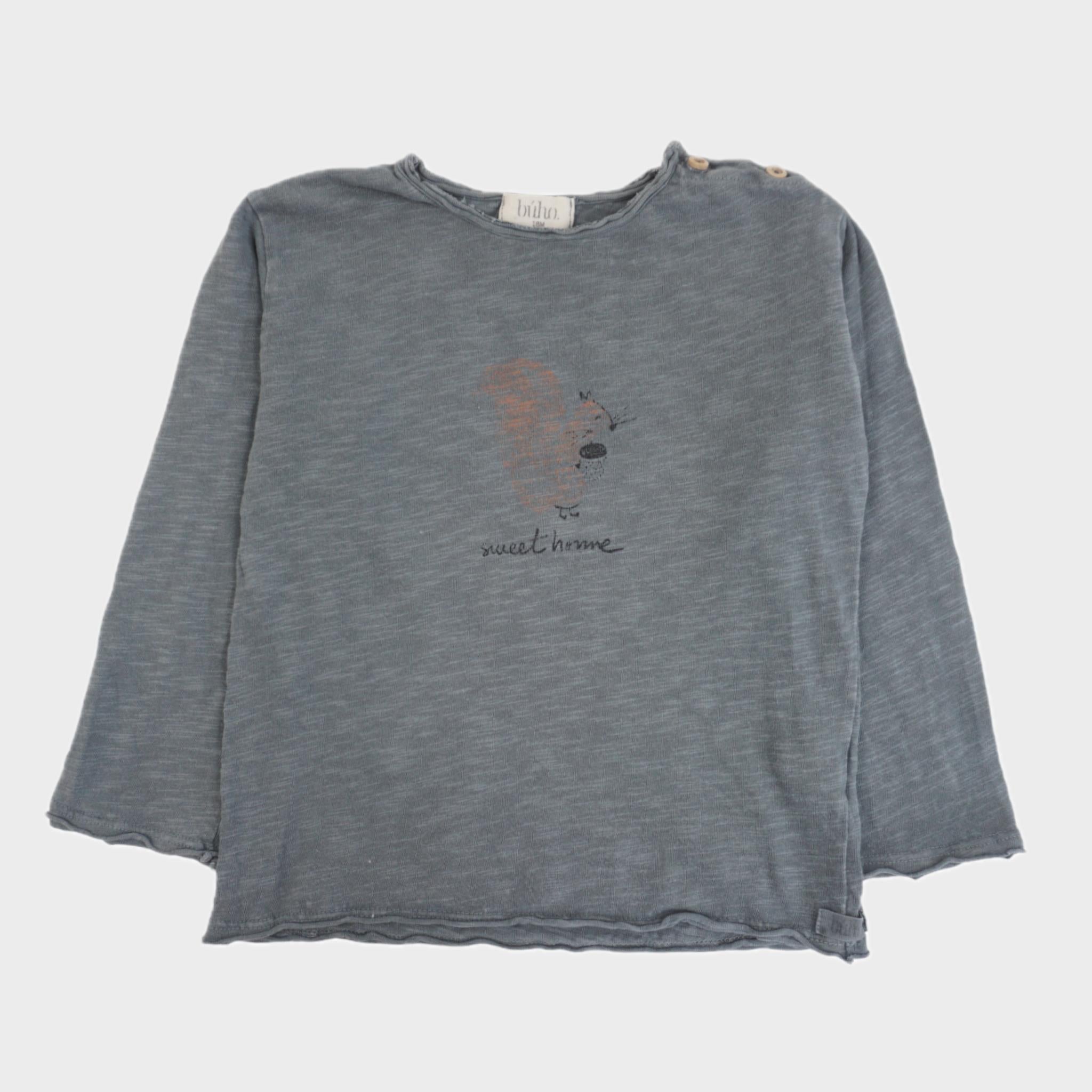 T-shirt Bleu/ Gris - 18 mois