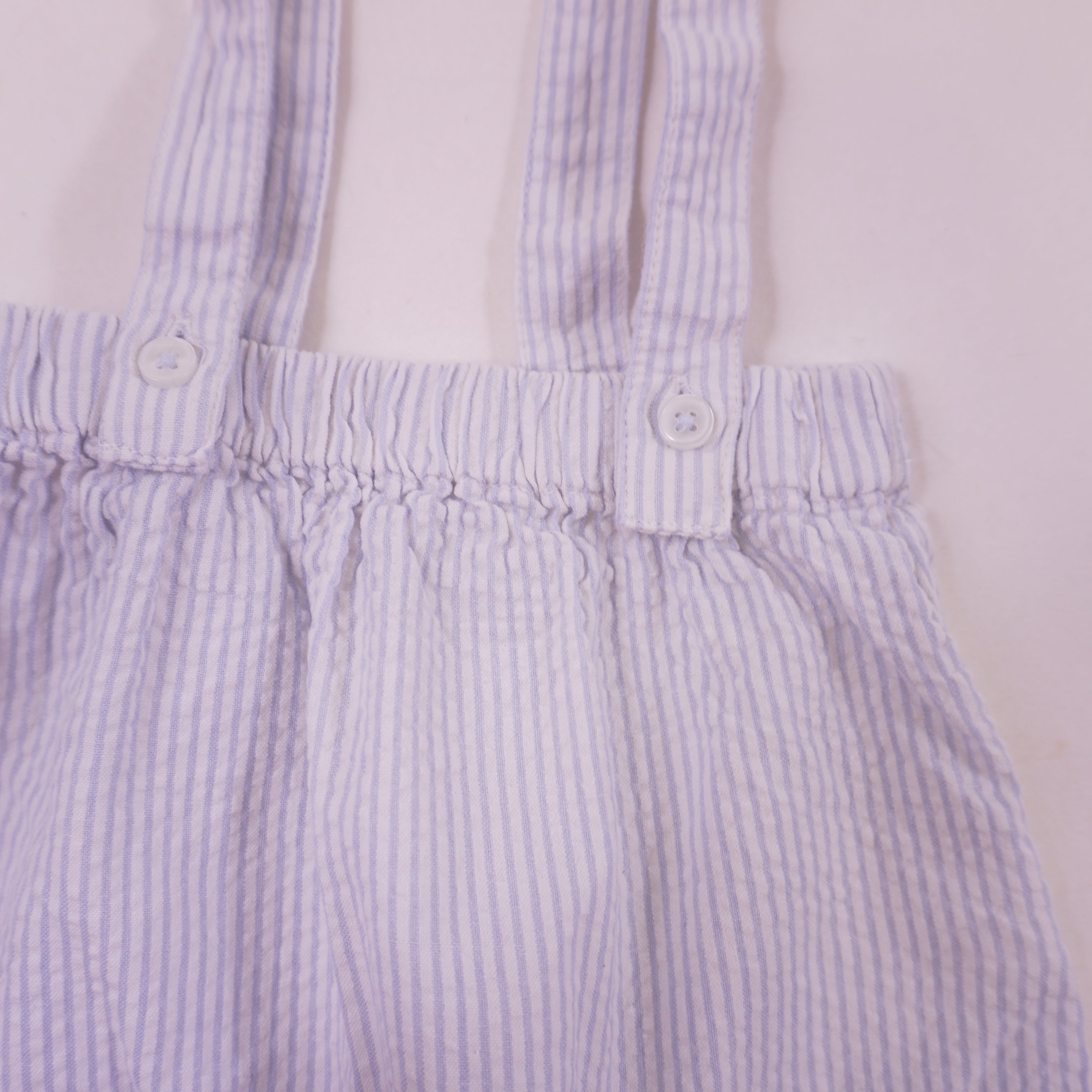 Short à bretelles Bleu - 1 mois