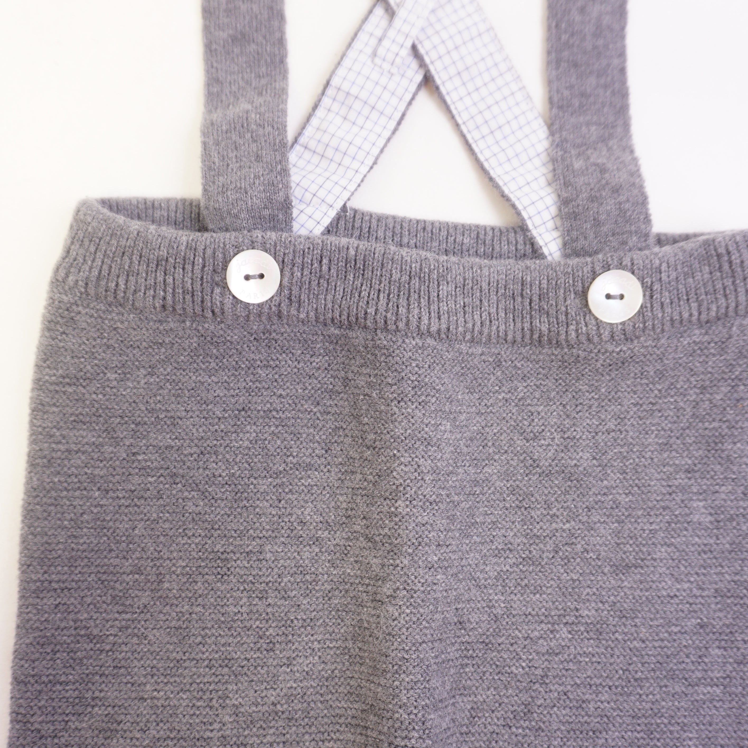 Pantalon à bretelles Gris - 12 mois
