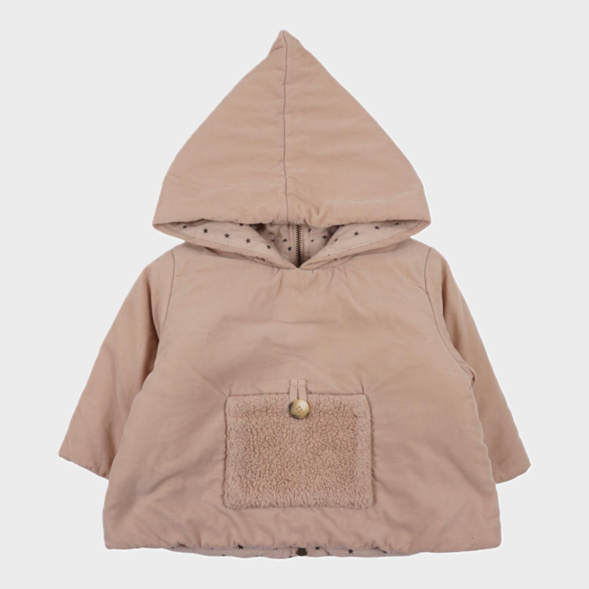 Burnou Vieux Rose - 6 mois