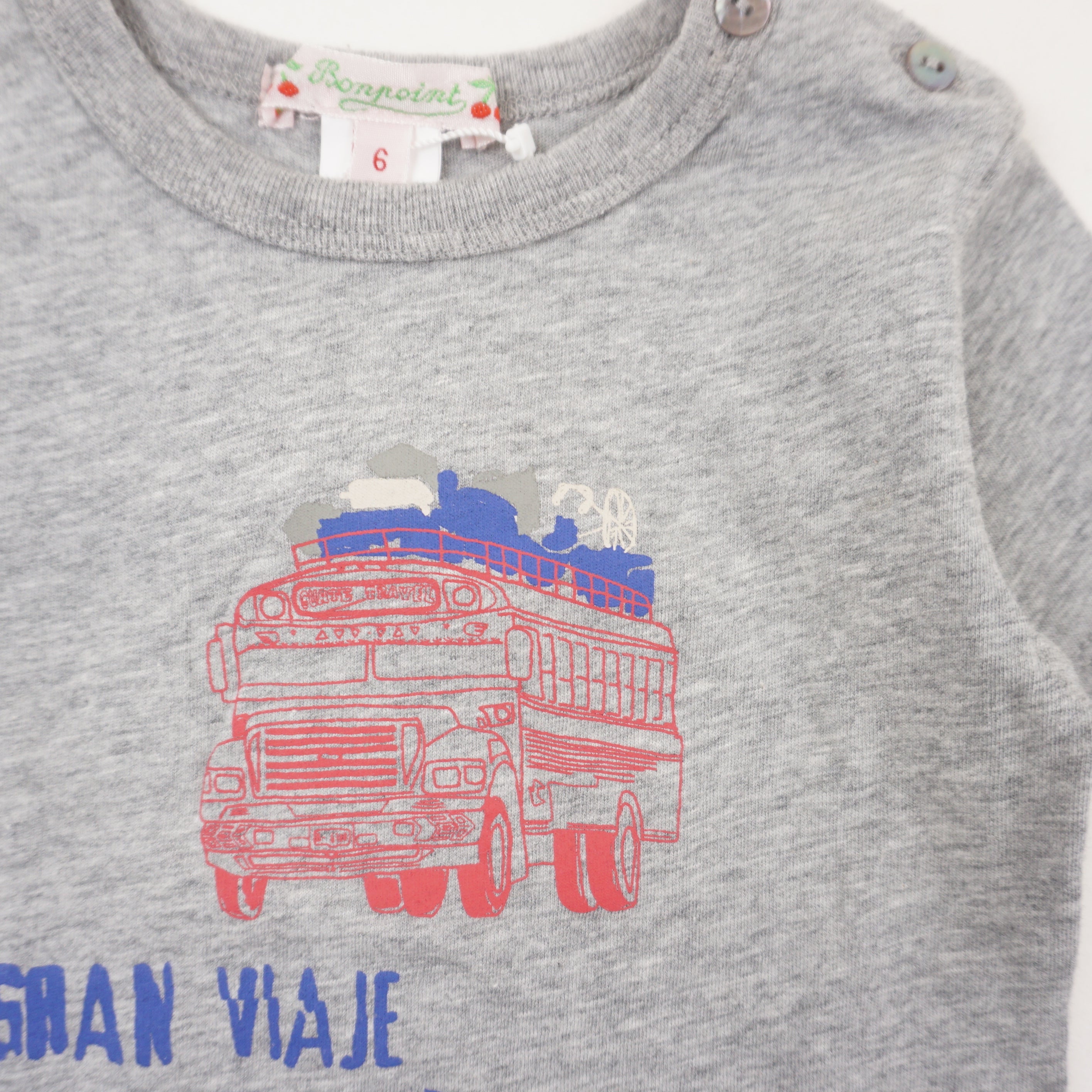 T-shirt Gris - 6 mois