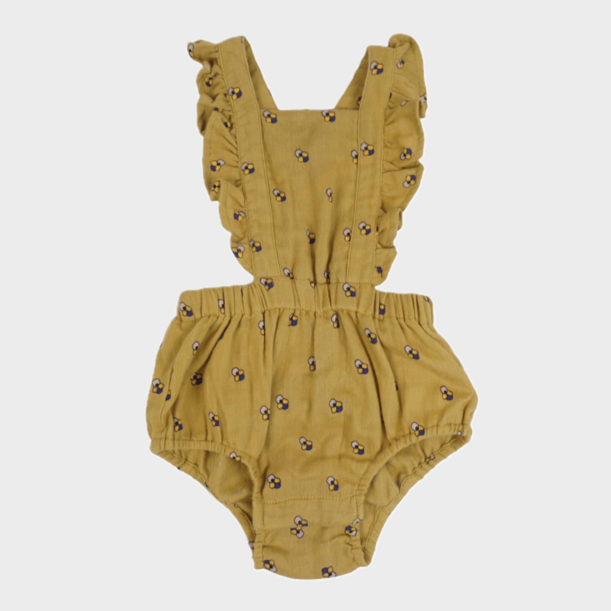 Barboteuse Moutarde - 6/9 mois