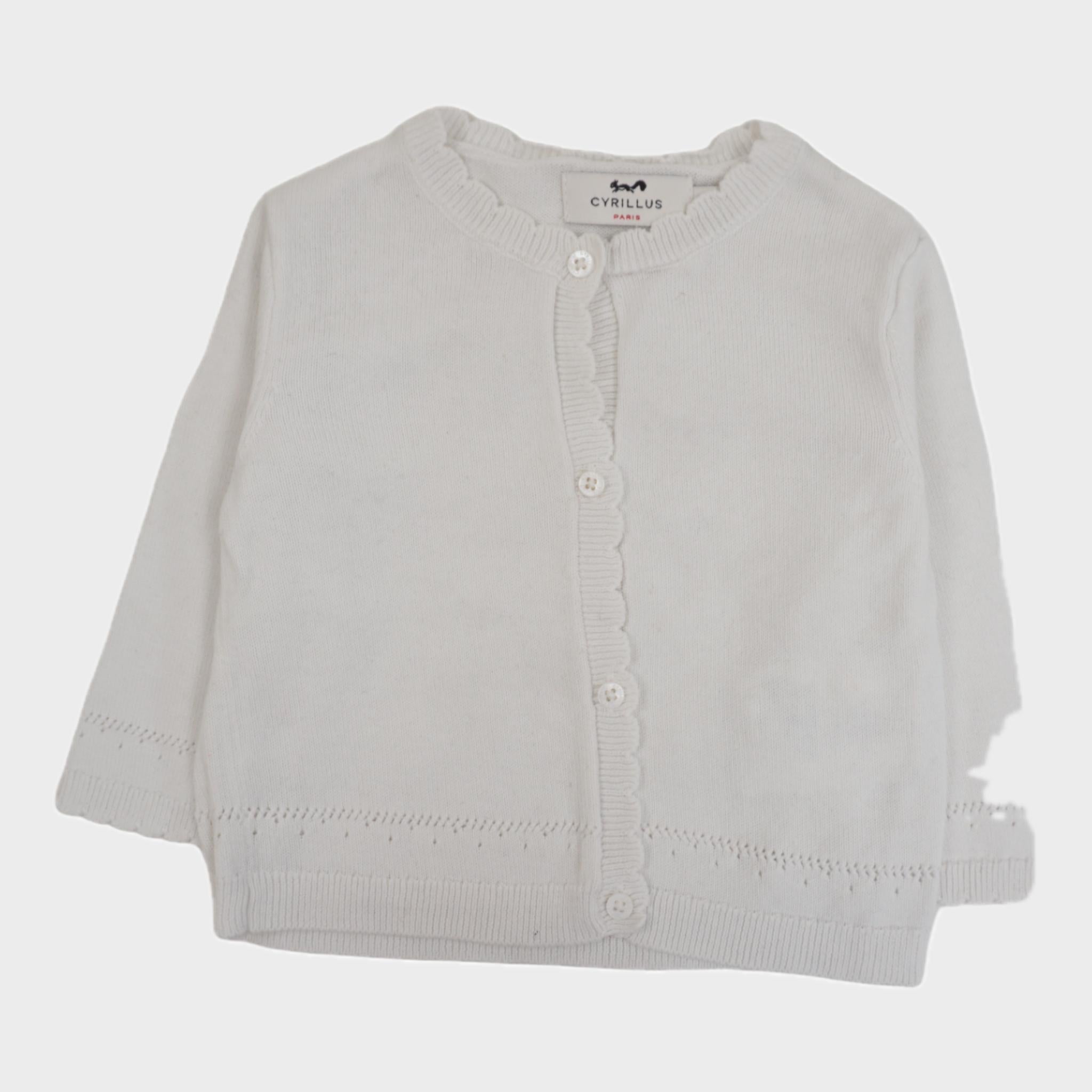 Gilet Blanc - 6/9 mois