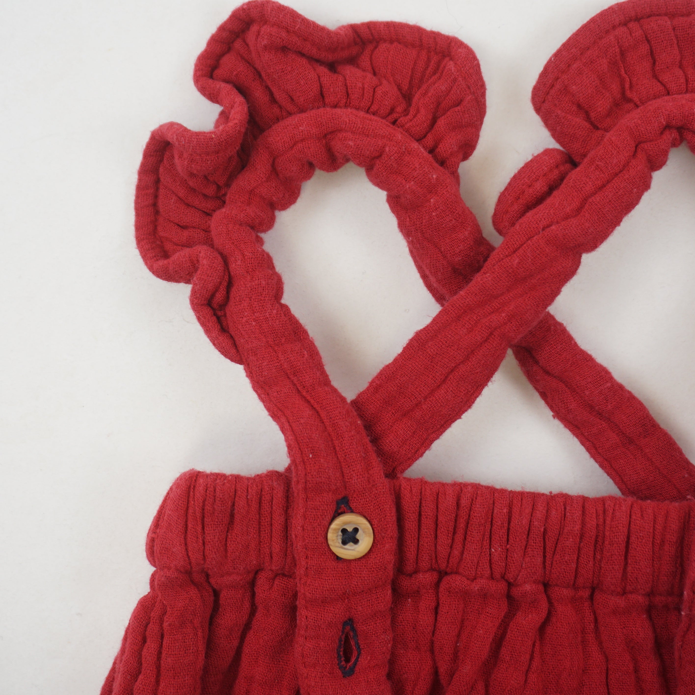 Bloomer à bretelles Rouge - 1 mois