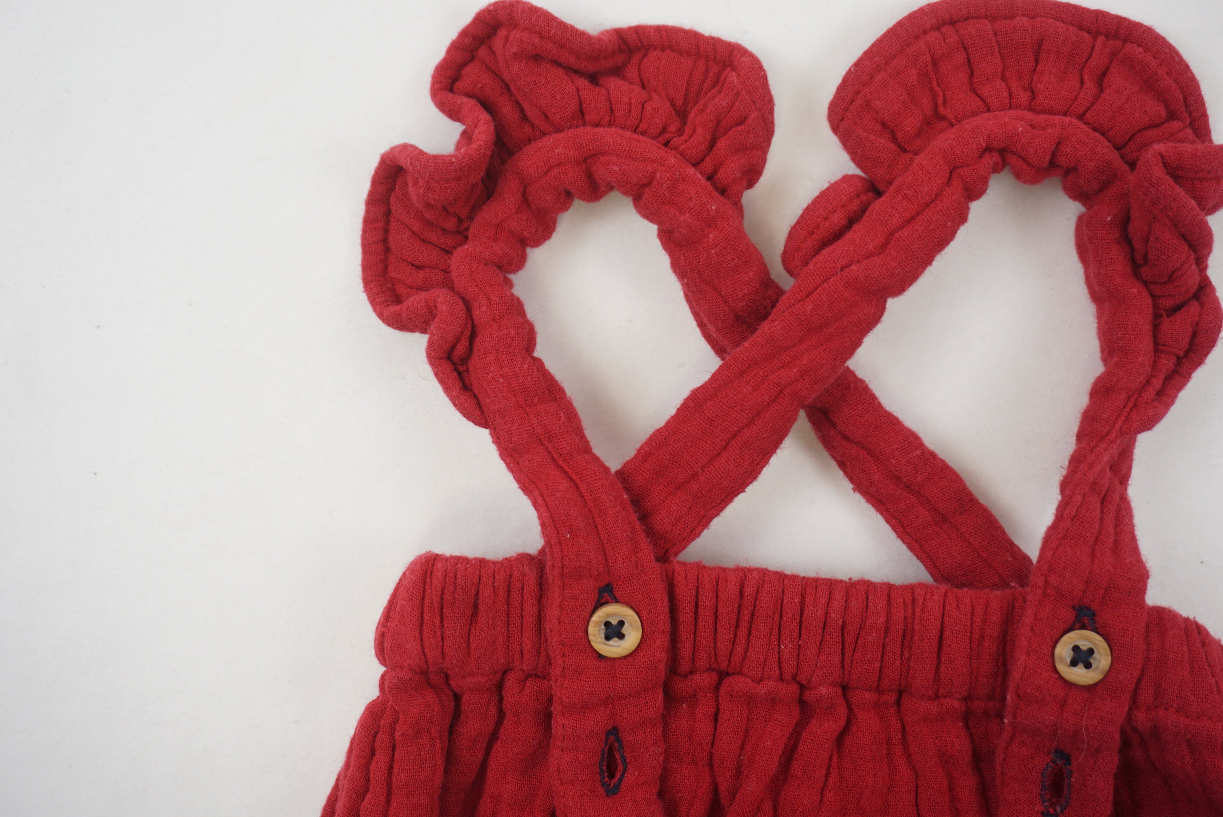 Bloomer à bretelles Rouge - 1 mois