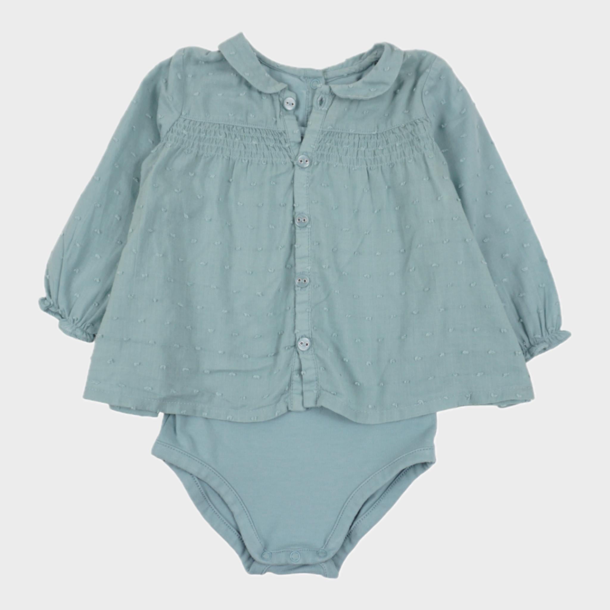 Body Blouse Vert - 9 mois