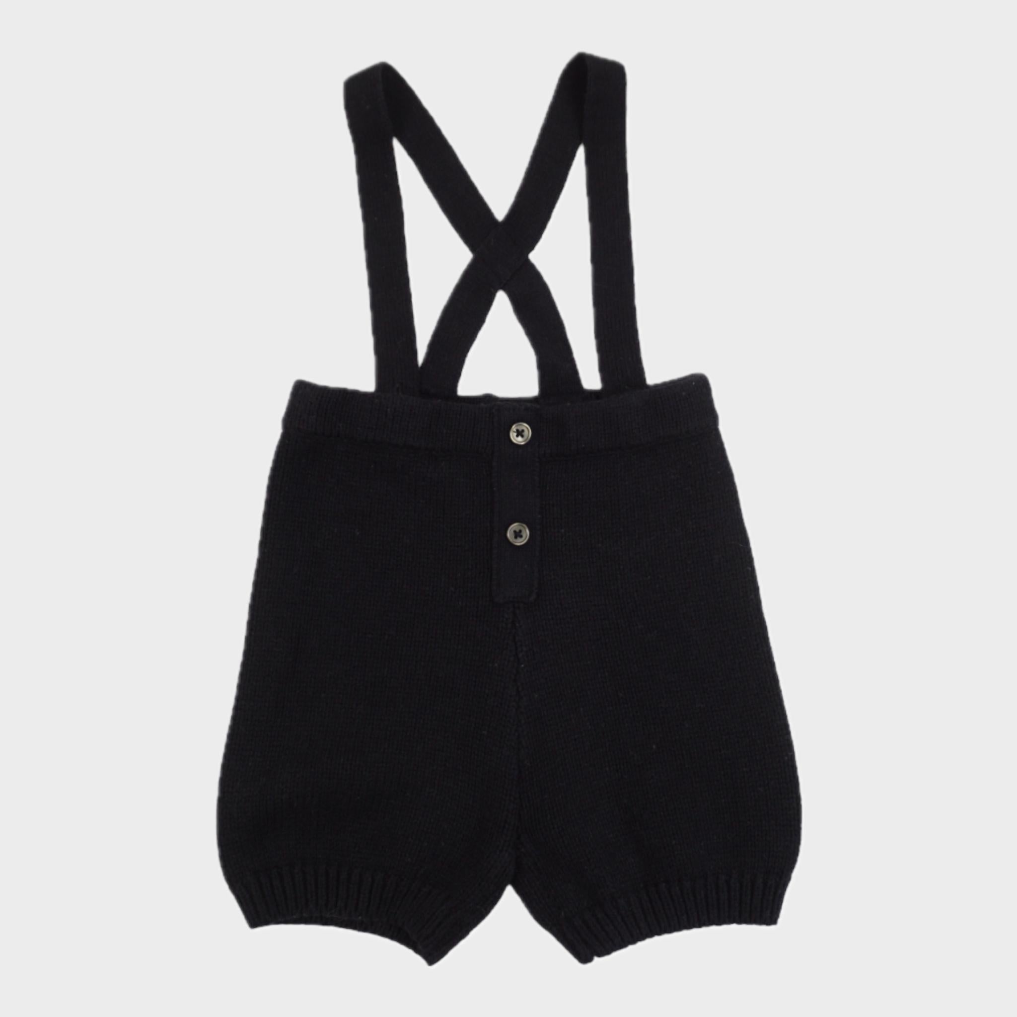 Bloomer à bretelles Noir - 6 mois