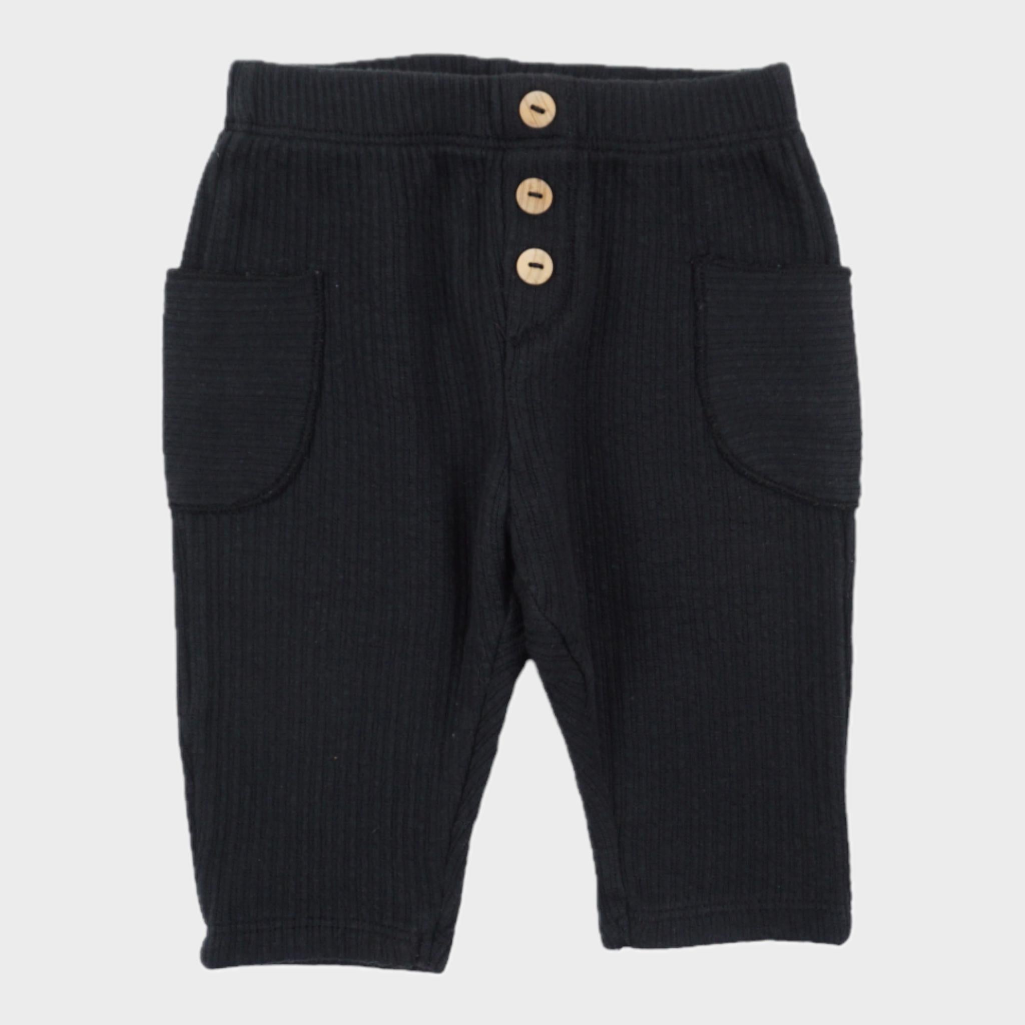 Pantalon Noir - 3/6 mois