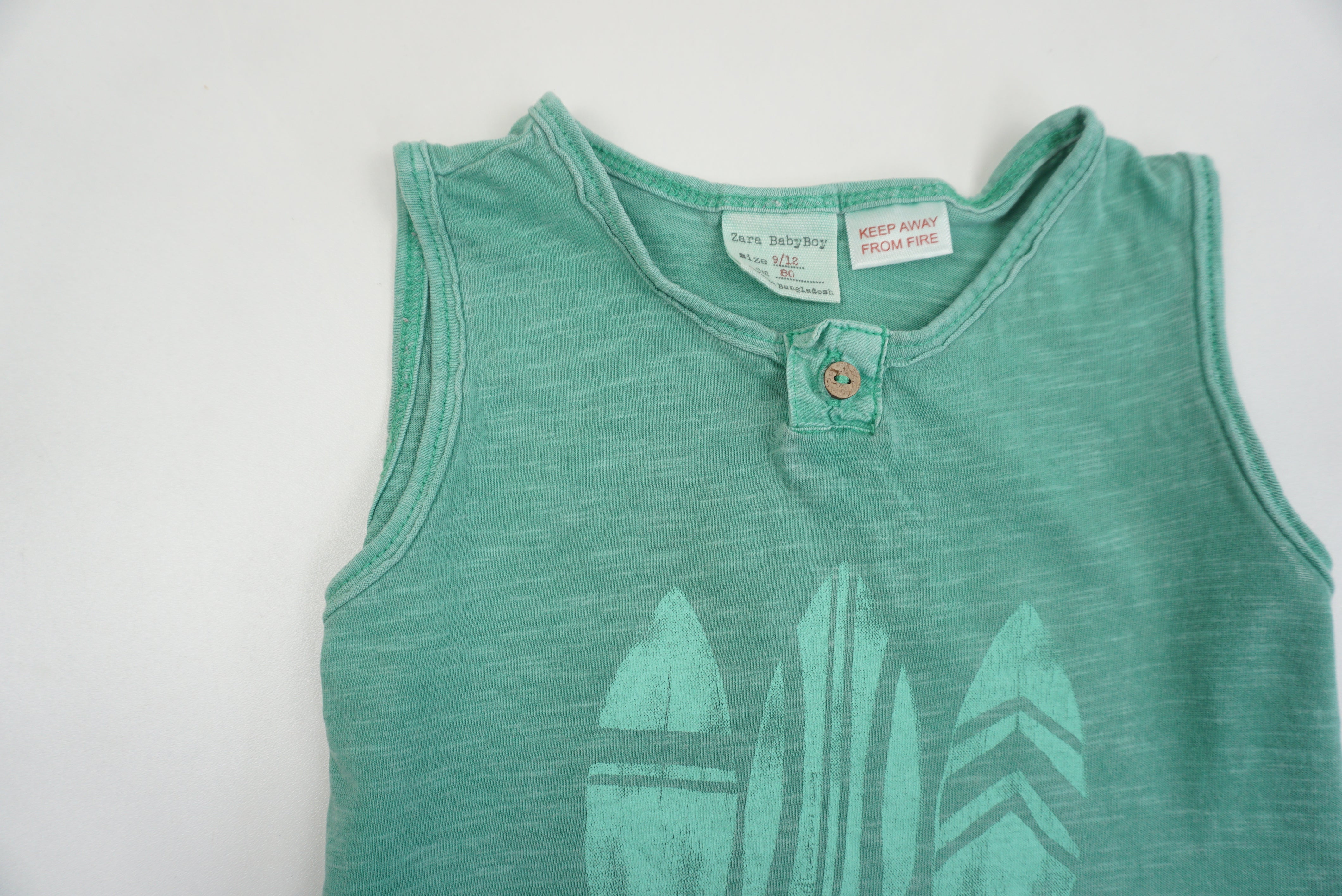 Débardeur Vert - 9/12 mois