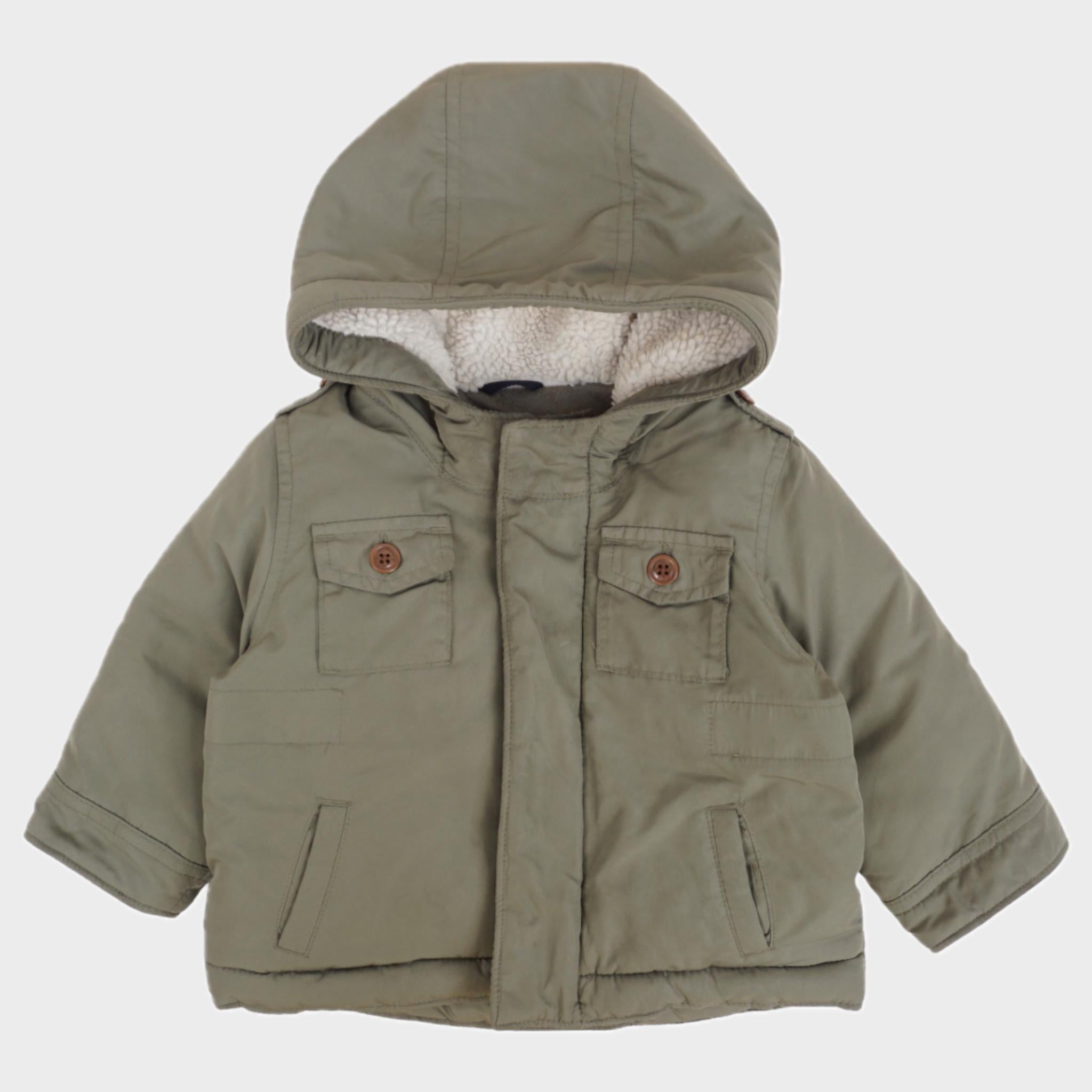 Manteau Vert - 6/12 mois