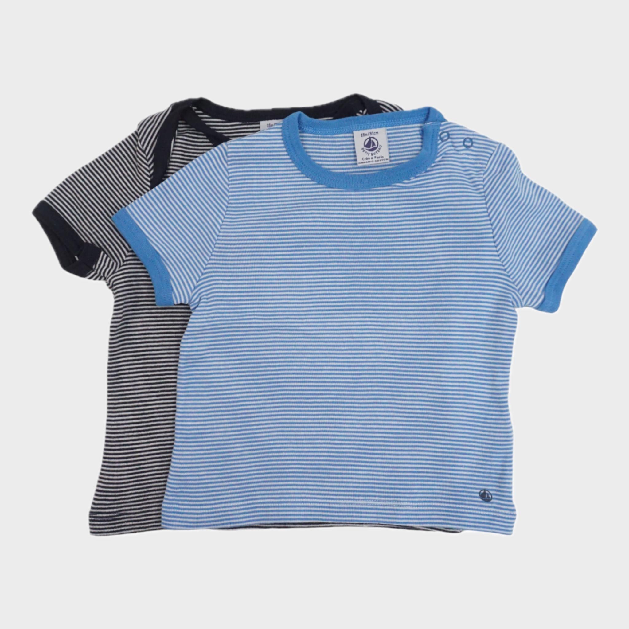 Lot de 2 t-shirts Bleu - 18 mois
