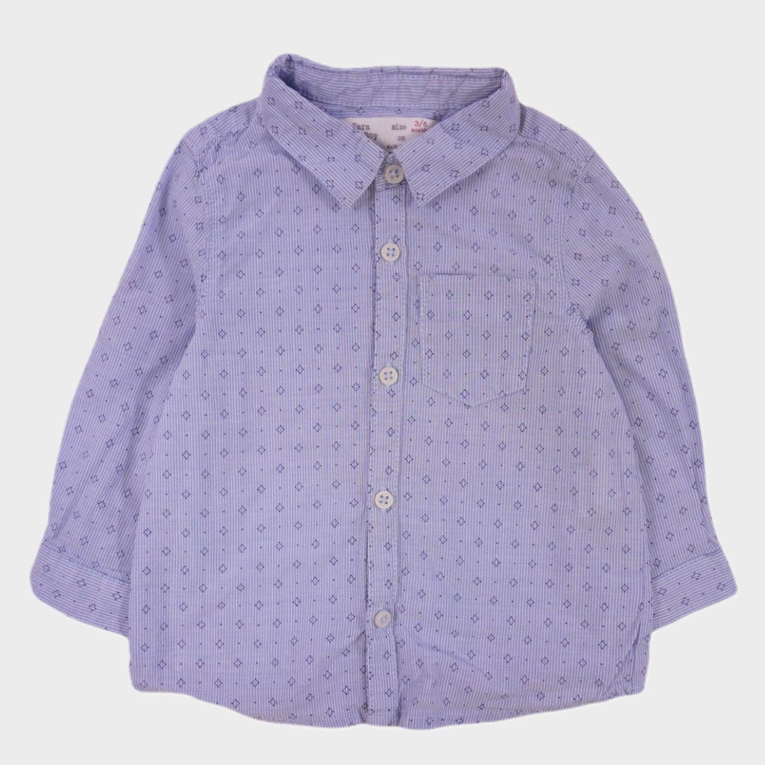 Chemise Bleu - 3/6 mois