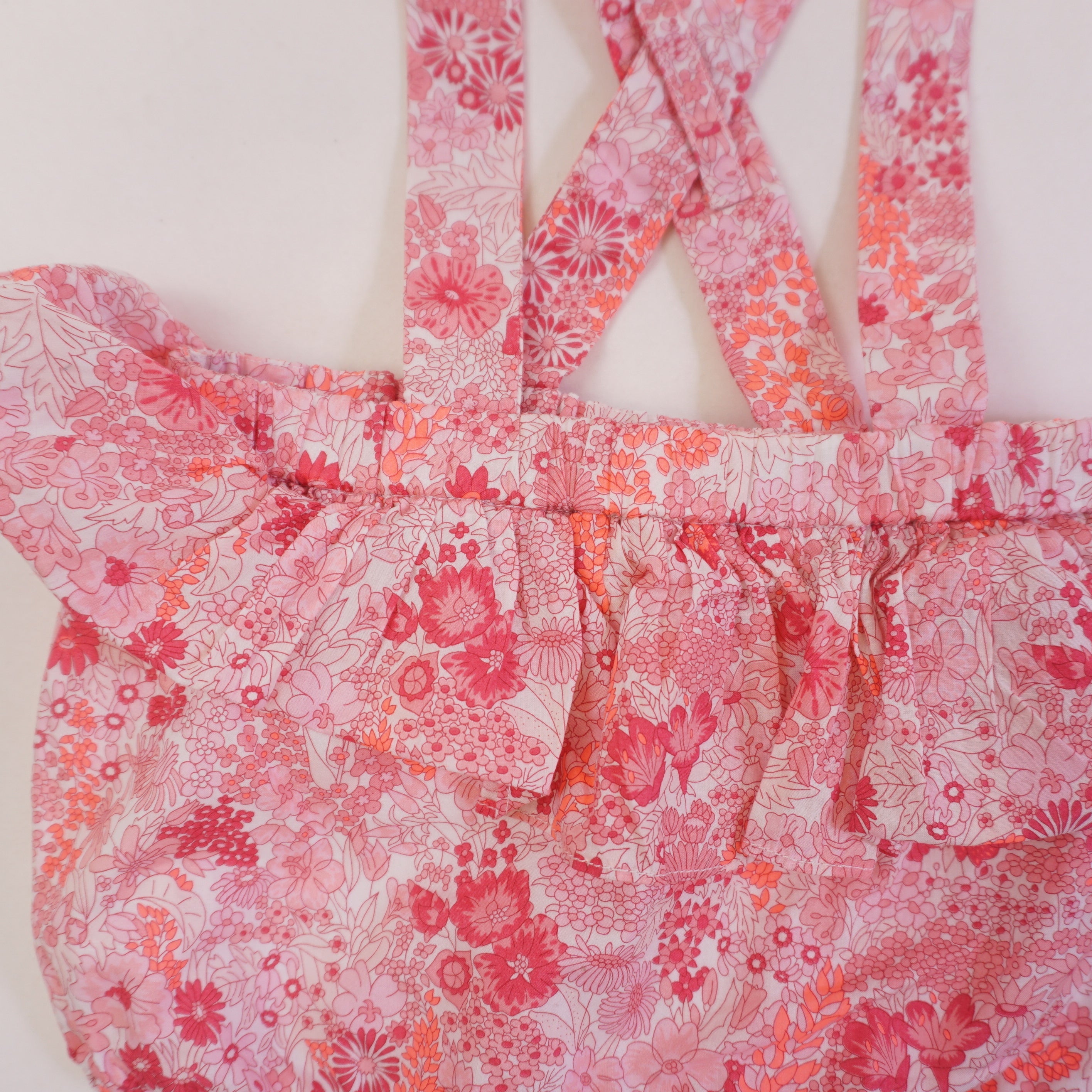 Bloomer à bretelles Rose - 12 mois