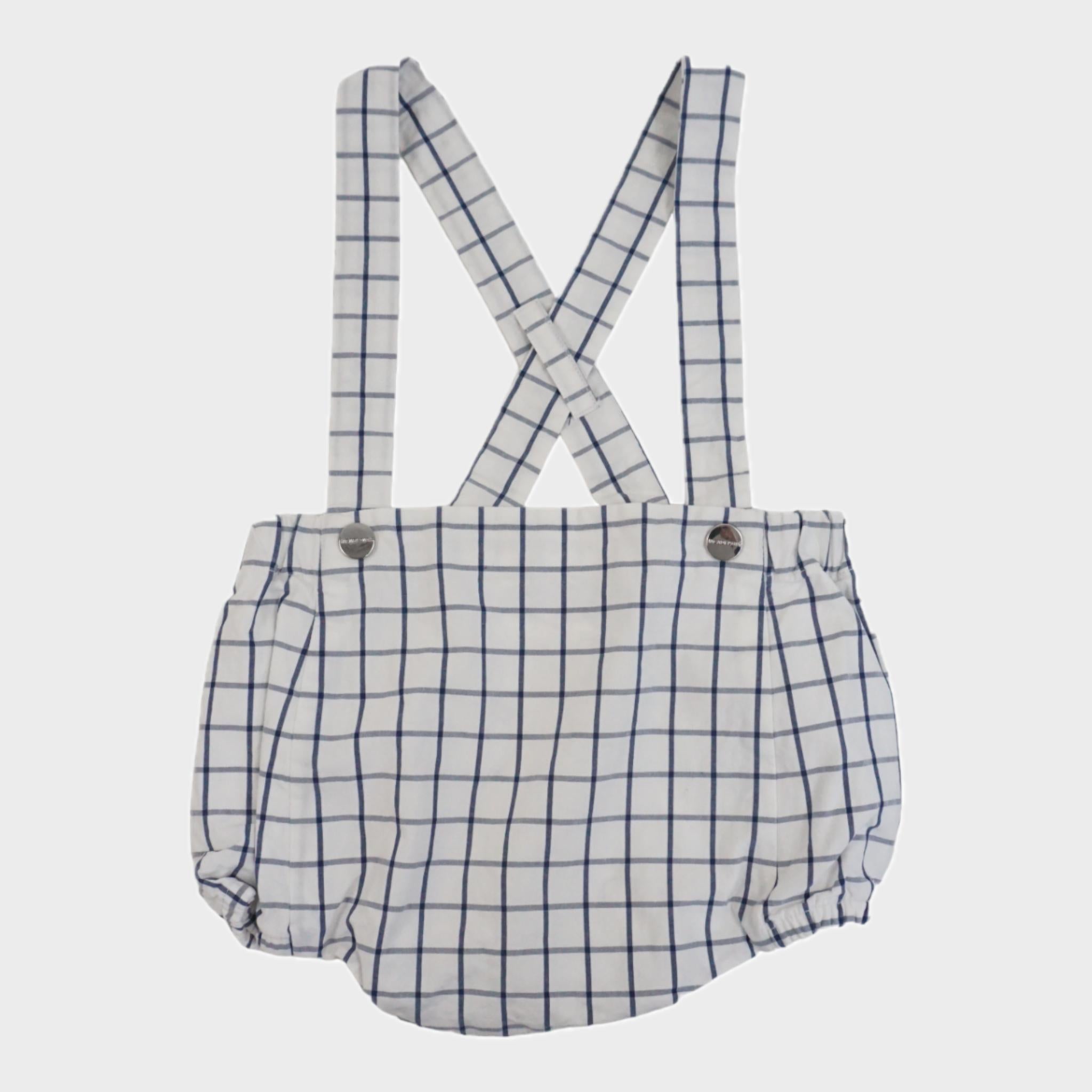 Bloomer à bretelles Blanc - 12 mois