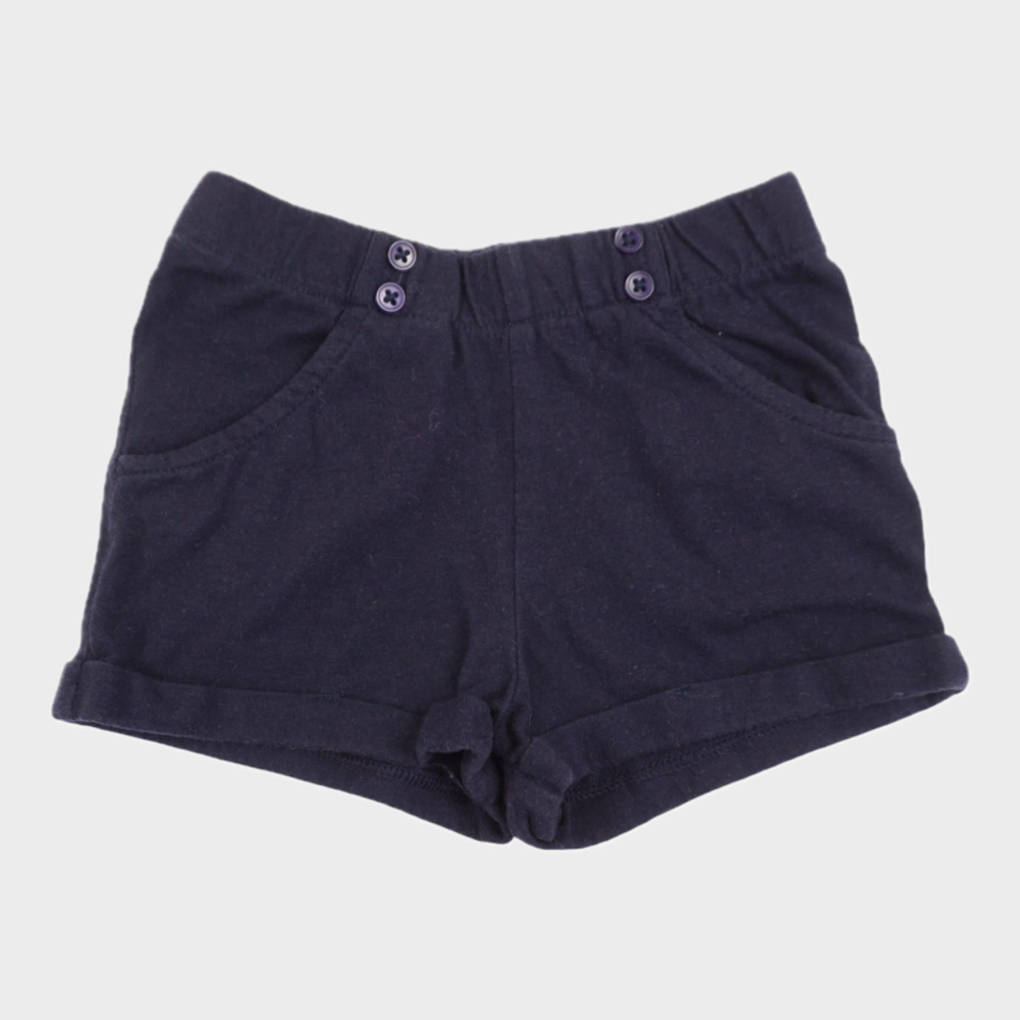 Short Bleu - 6/9 mois