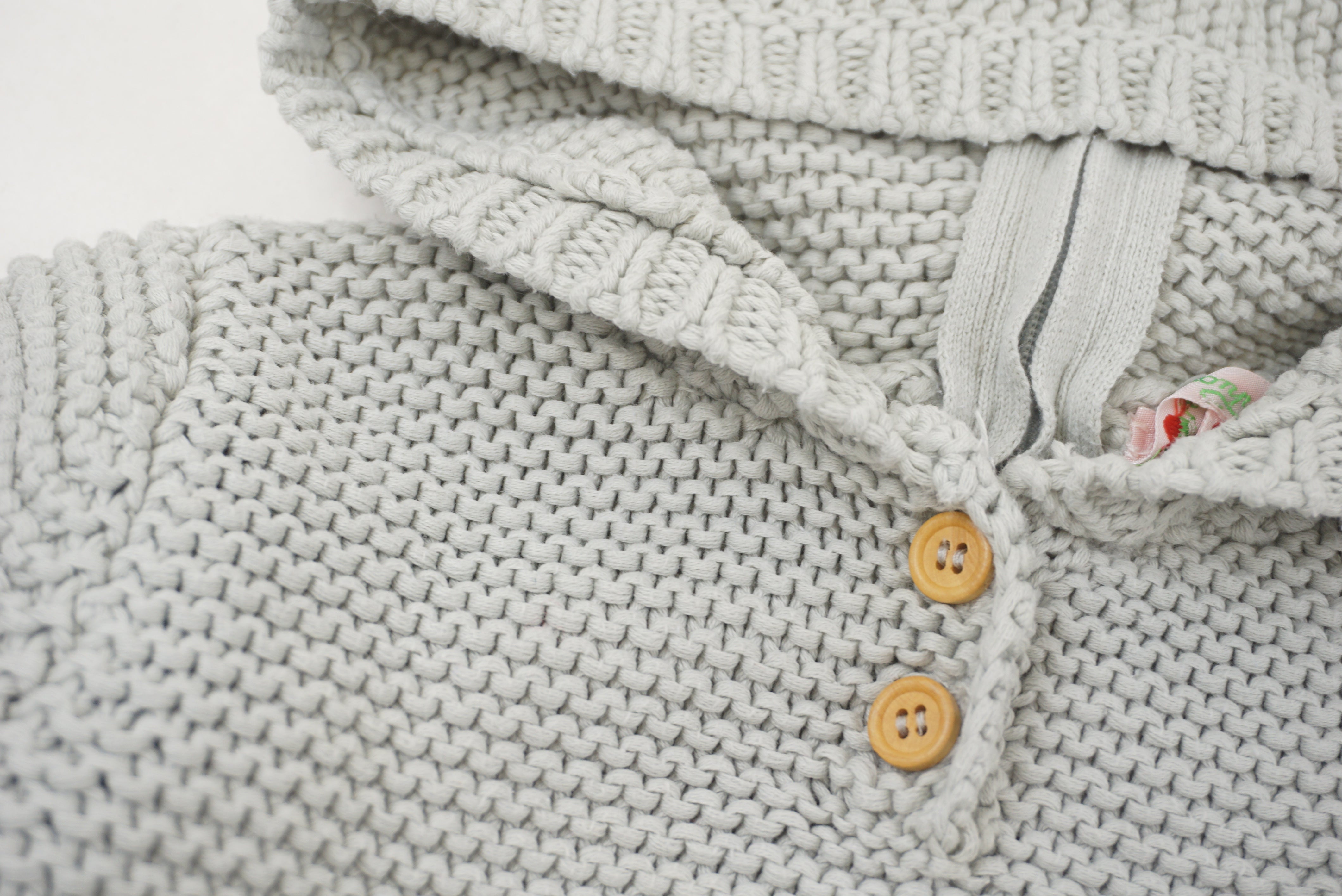 Burnou Bleu gris - 6 mois