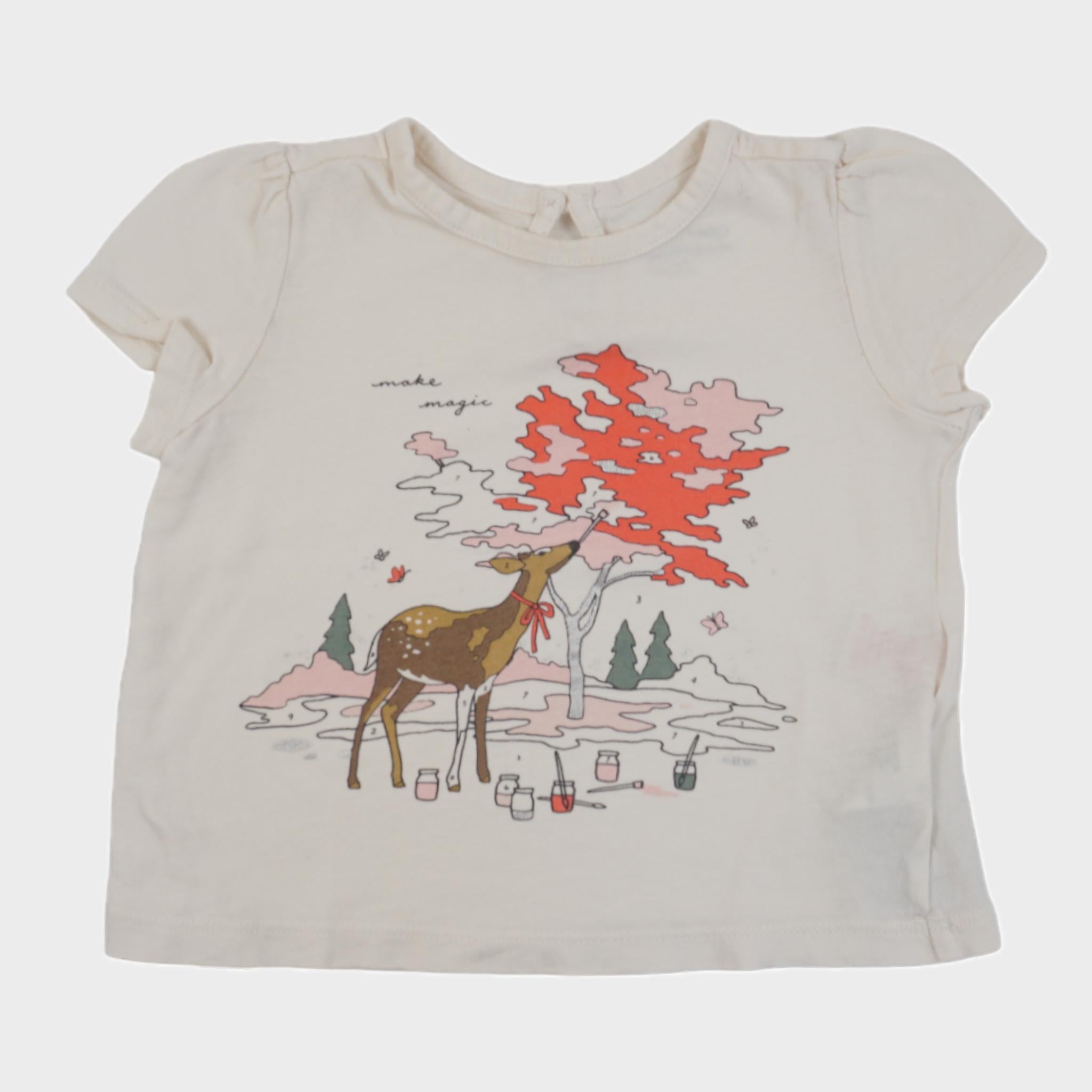 T-shirt Ecru - 6/12 mois