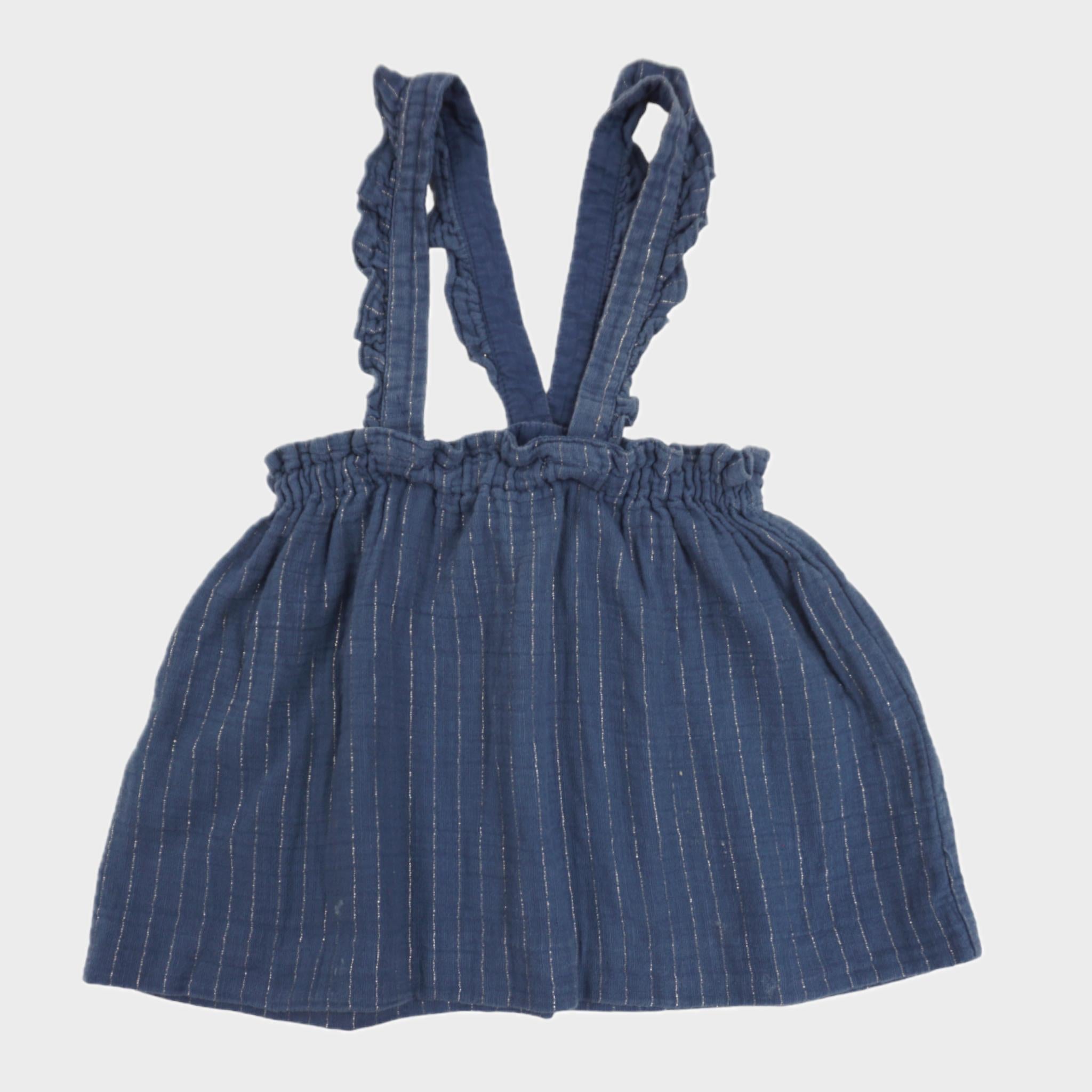 Jupe à bretelles Bleu - 2/3 ans