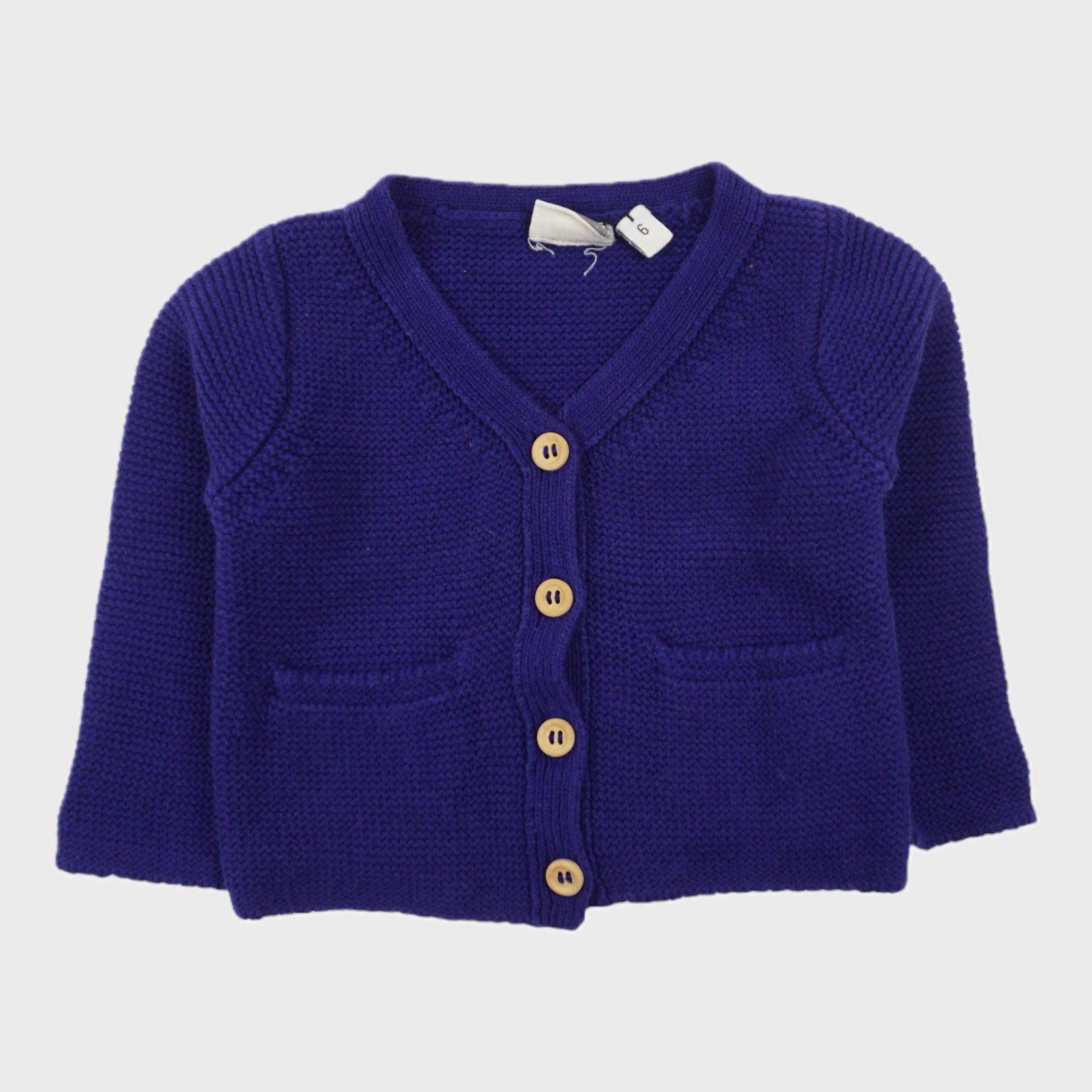 Gilet Bleu violet - 3/6 mois