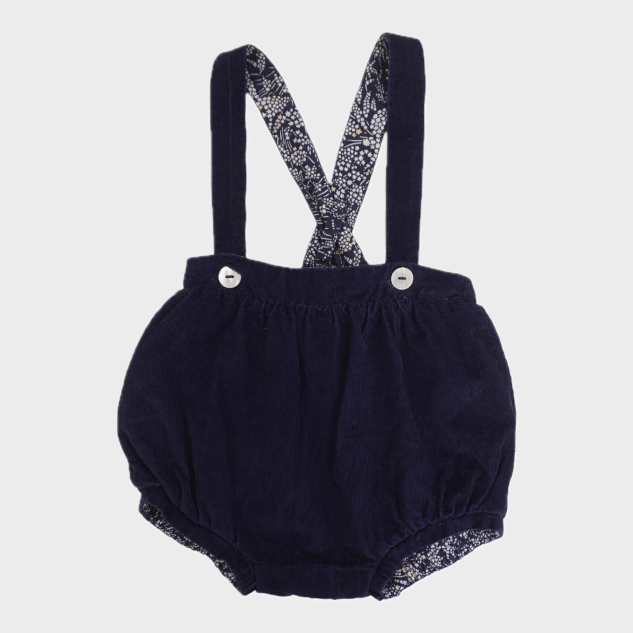 Bloomer à bretelles Bleu - 6 mois