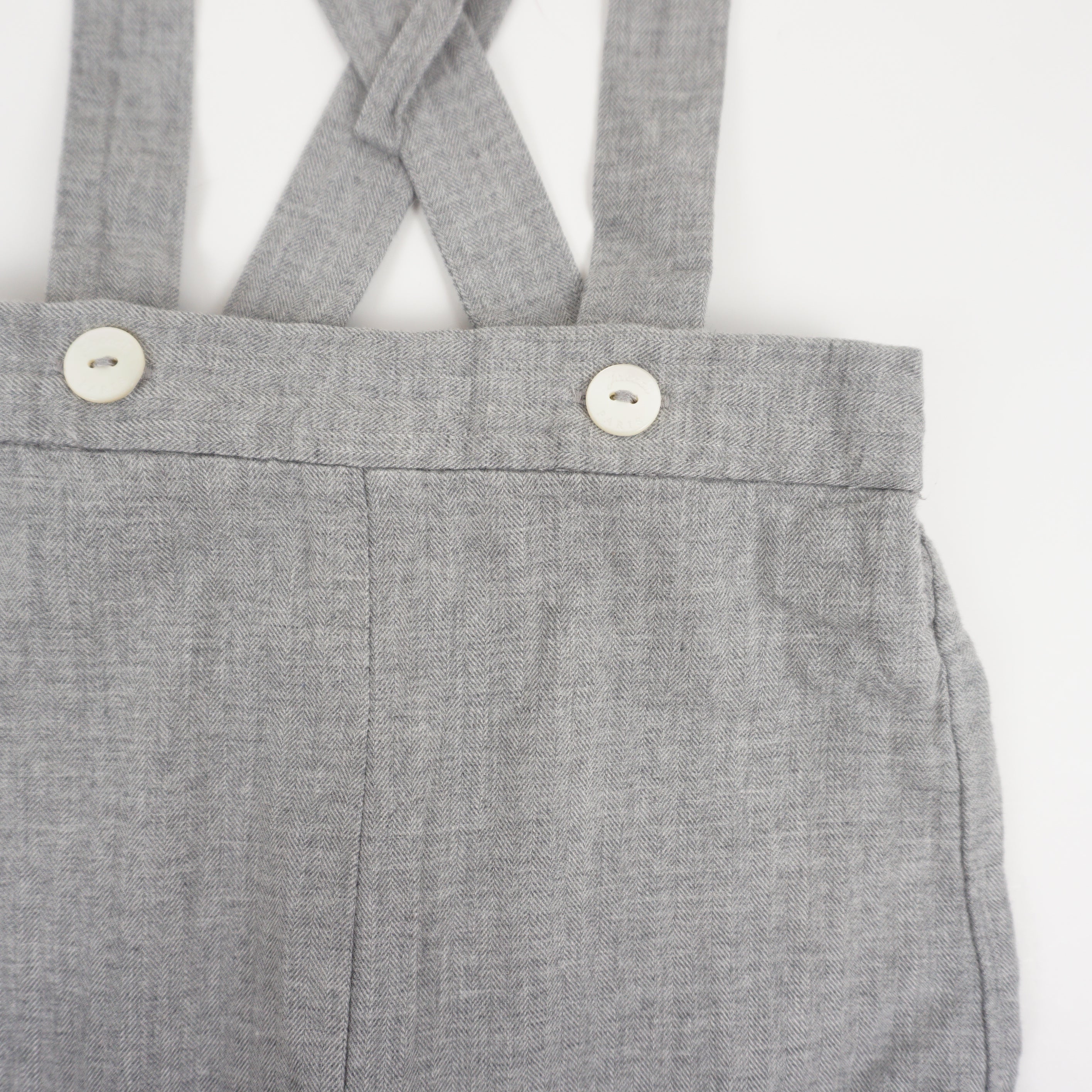 Pantalon à bretelles Gris - 6 mois