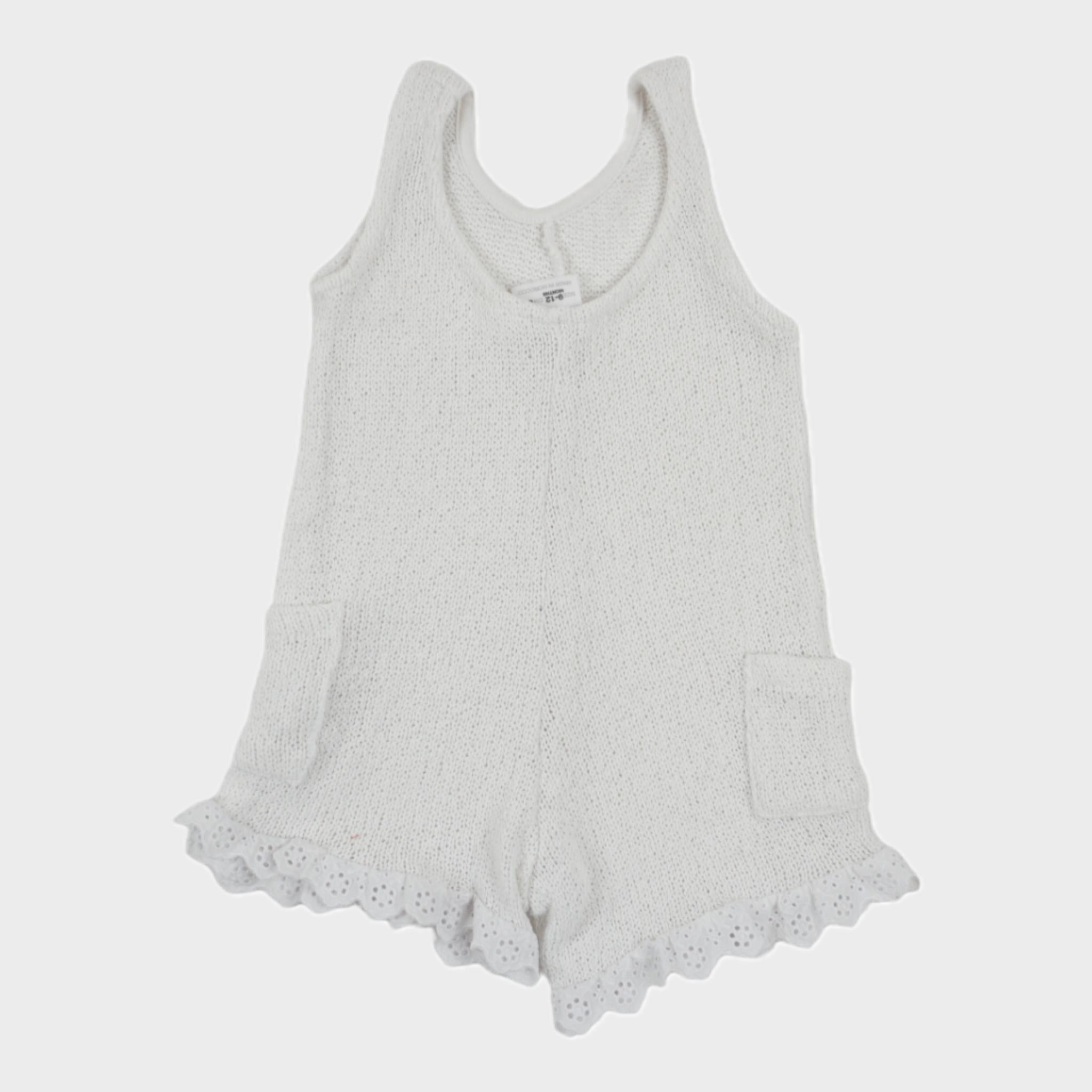 Combishort Blanc - 9/12 mois