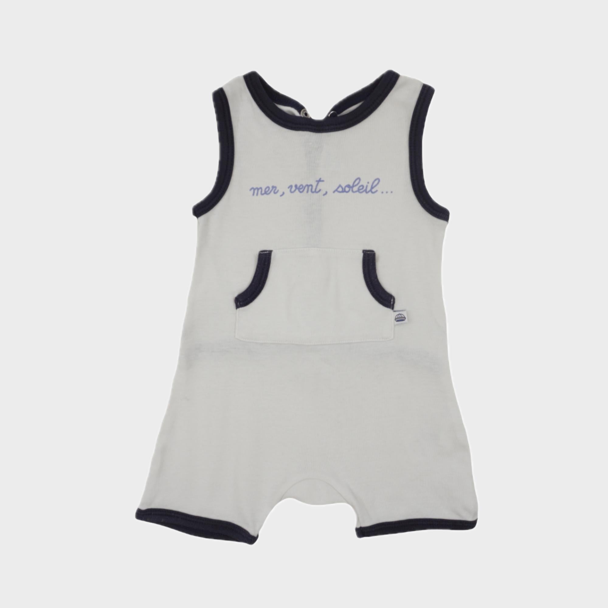 Combishort Blanc - 3 mois