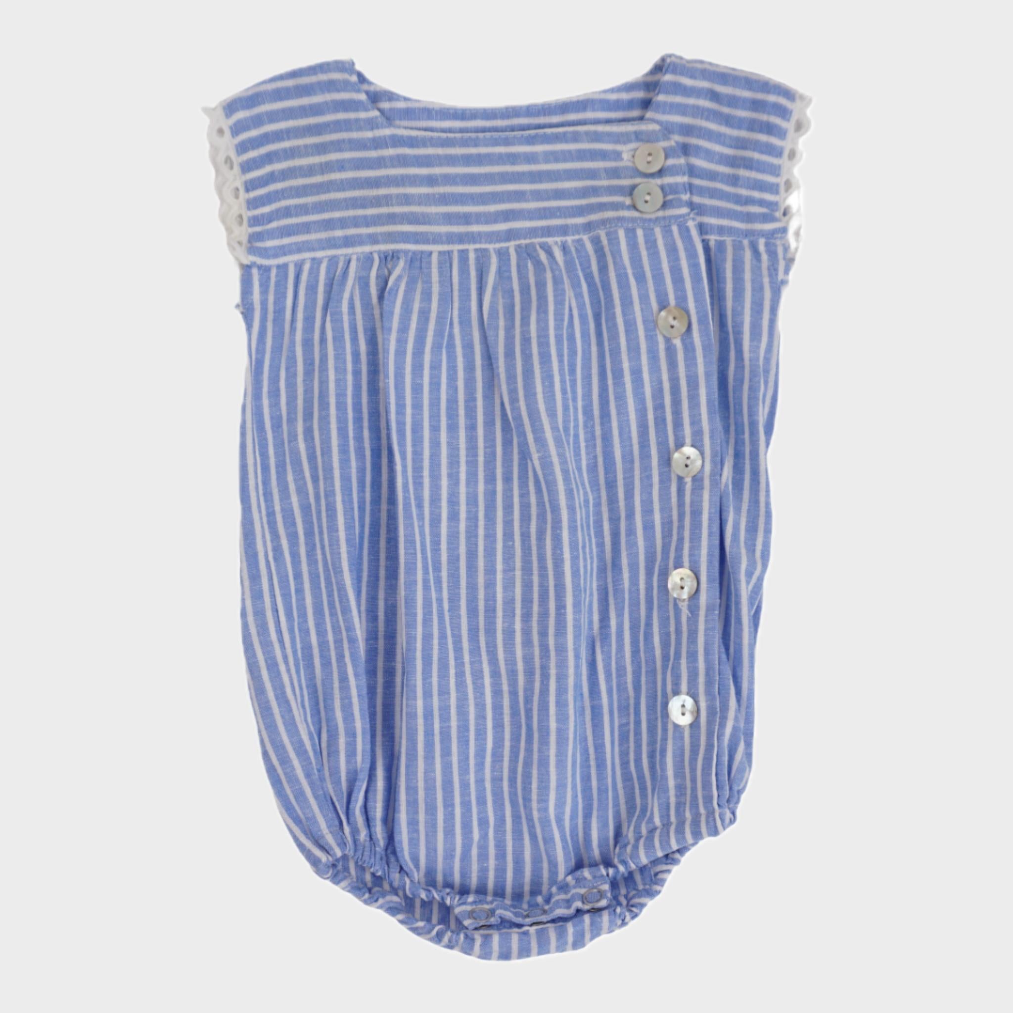 Barboteuse Bleu - 6/9 mois