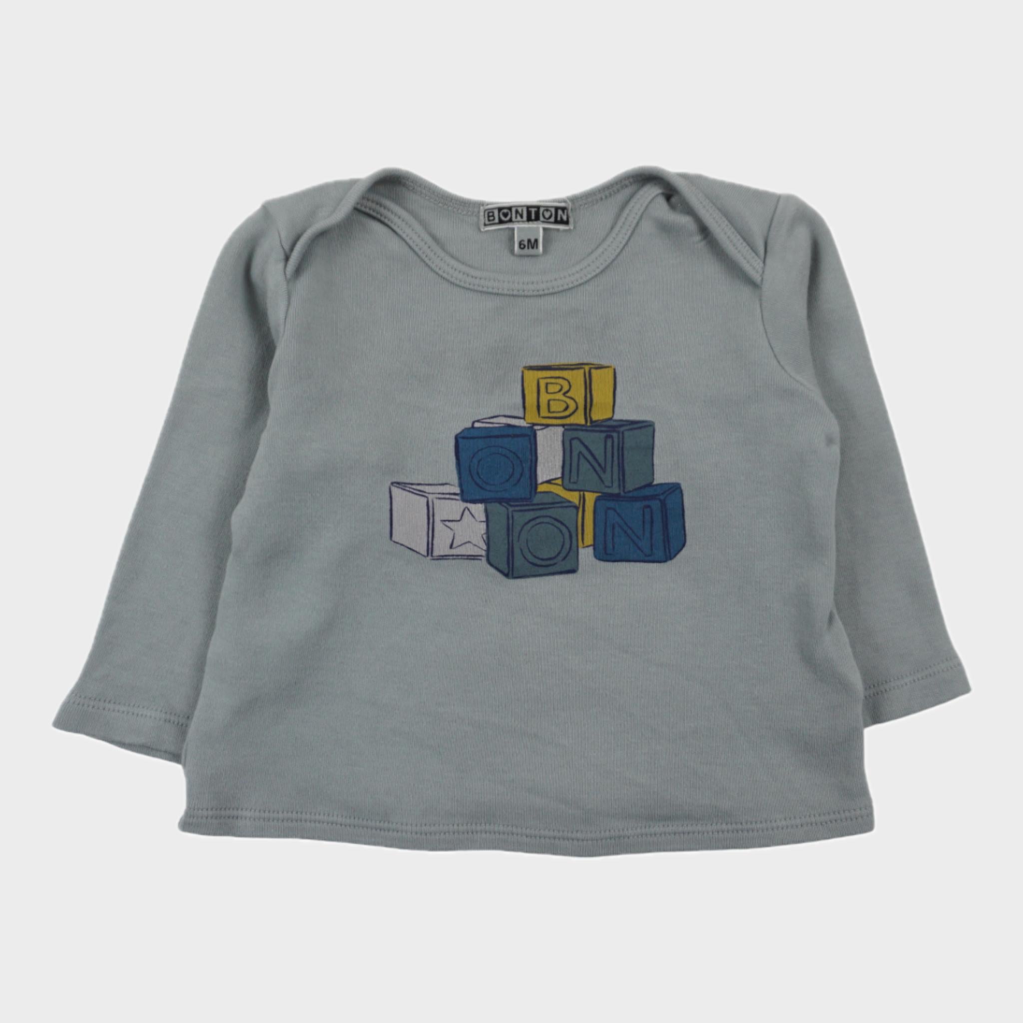 T-shirt Vert bleu - 6 mois