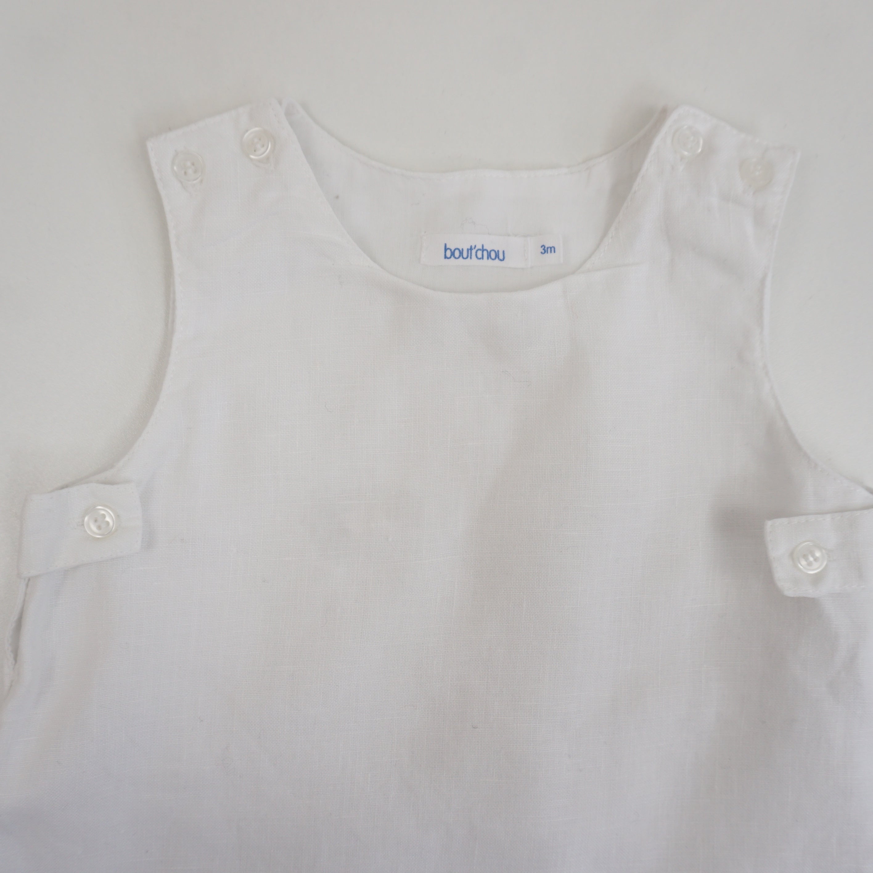 Combishort Blanc - 3 mois