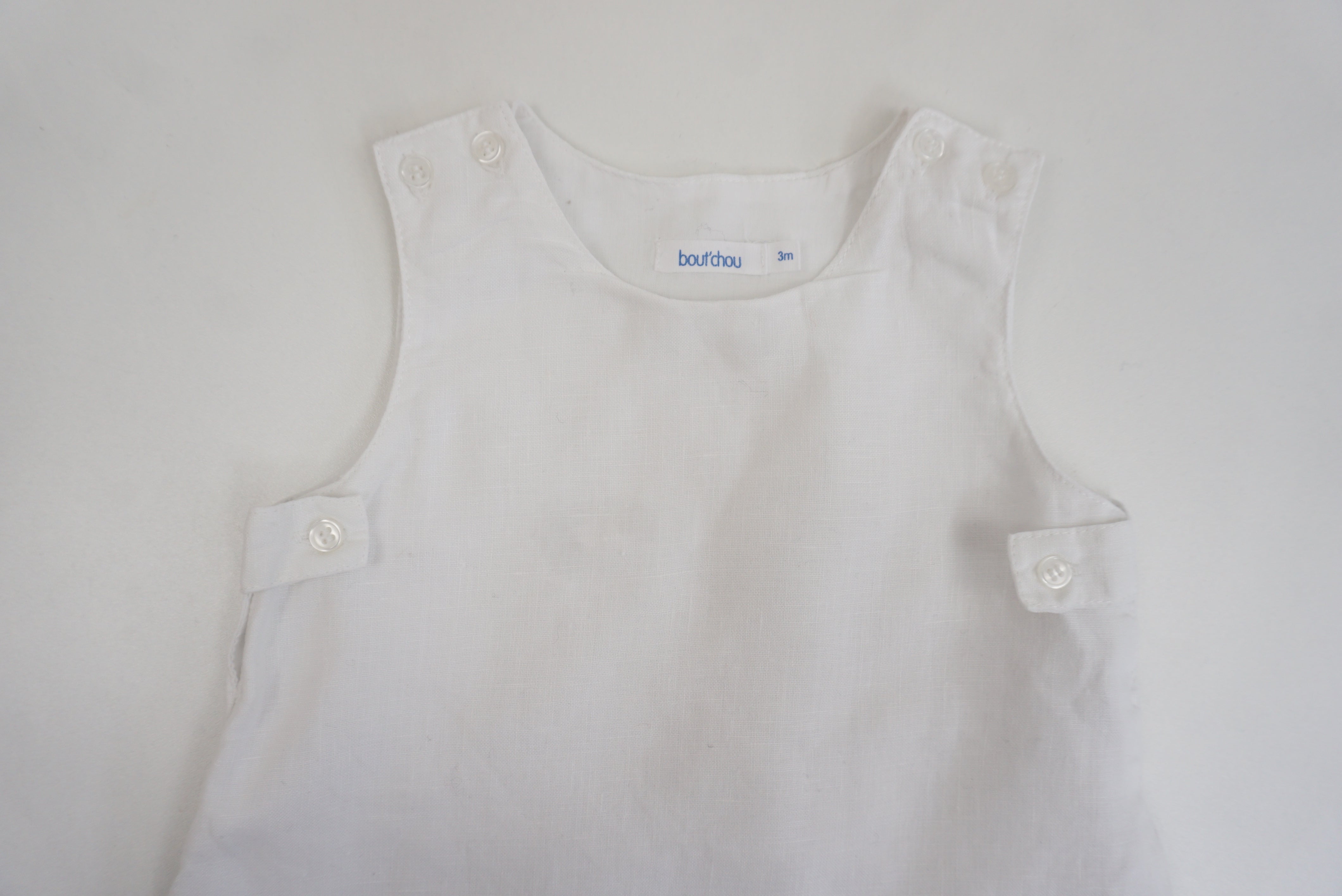 Combishort Blanc - 3 mois