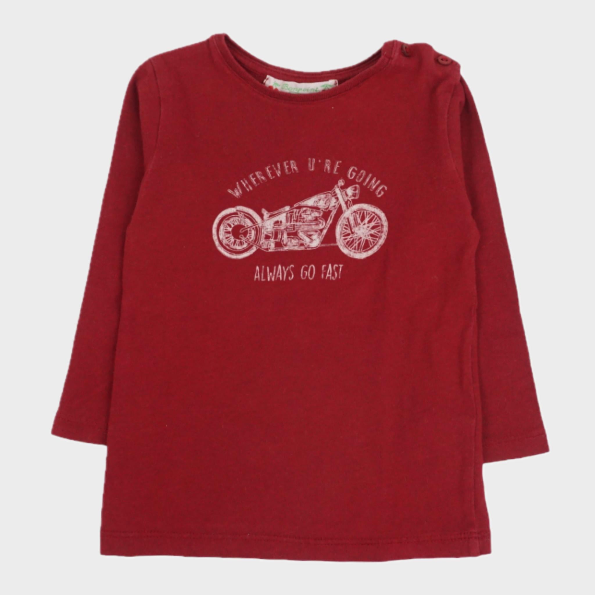 T-shirt Bordeaux - 12 mois