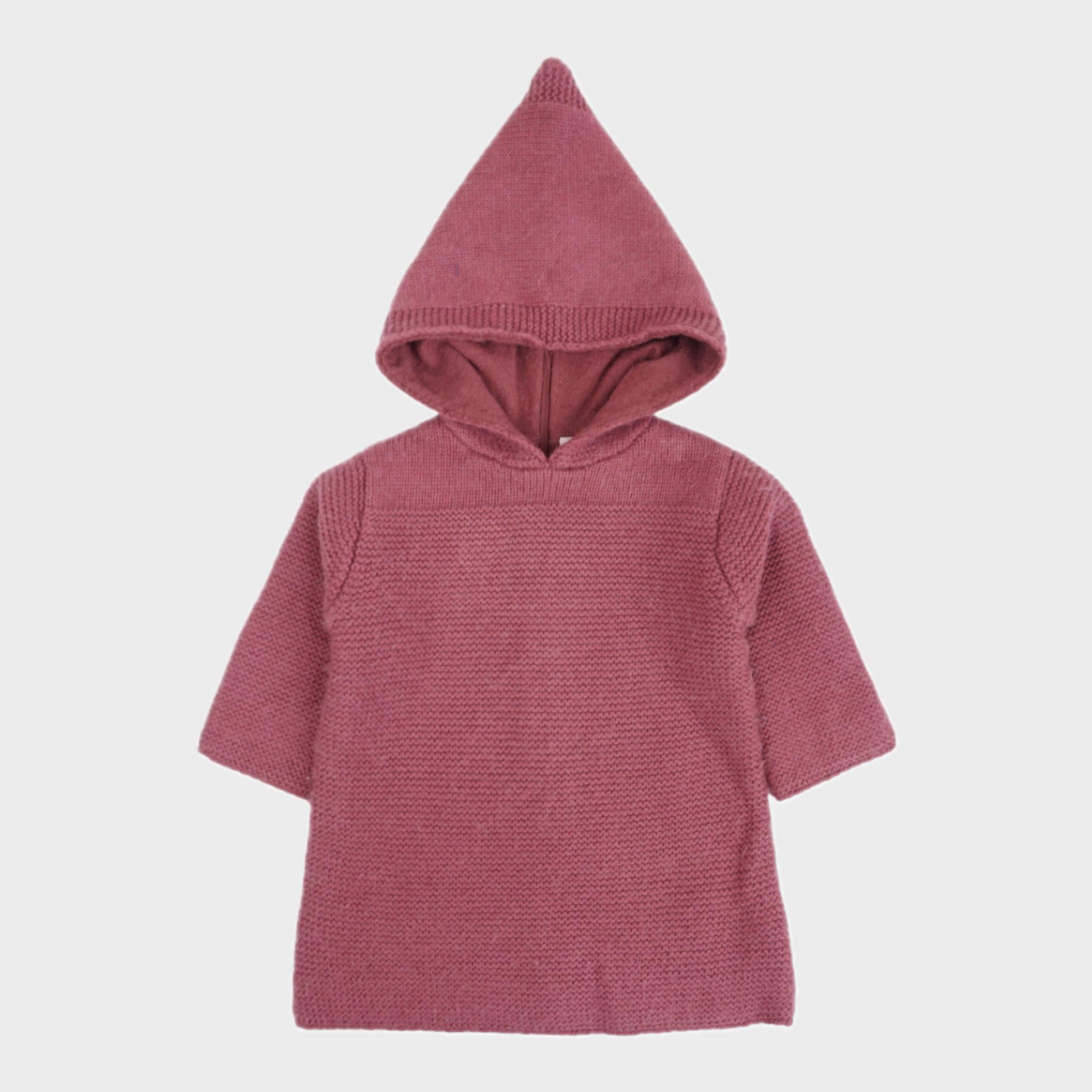 Burnou Bordeaux - 3 mois