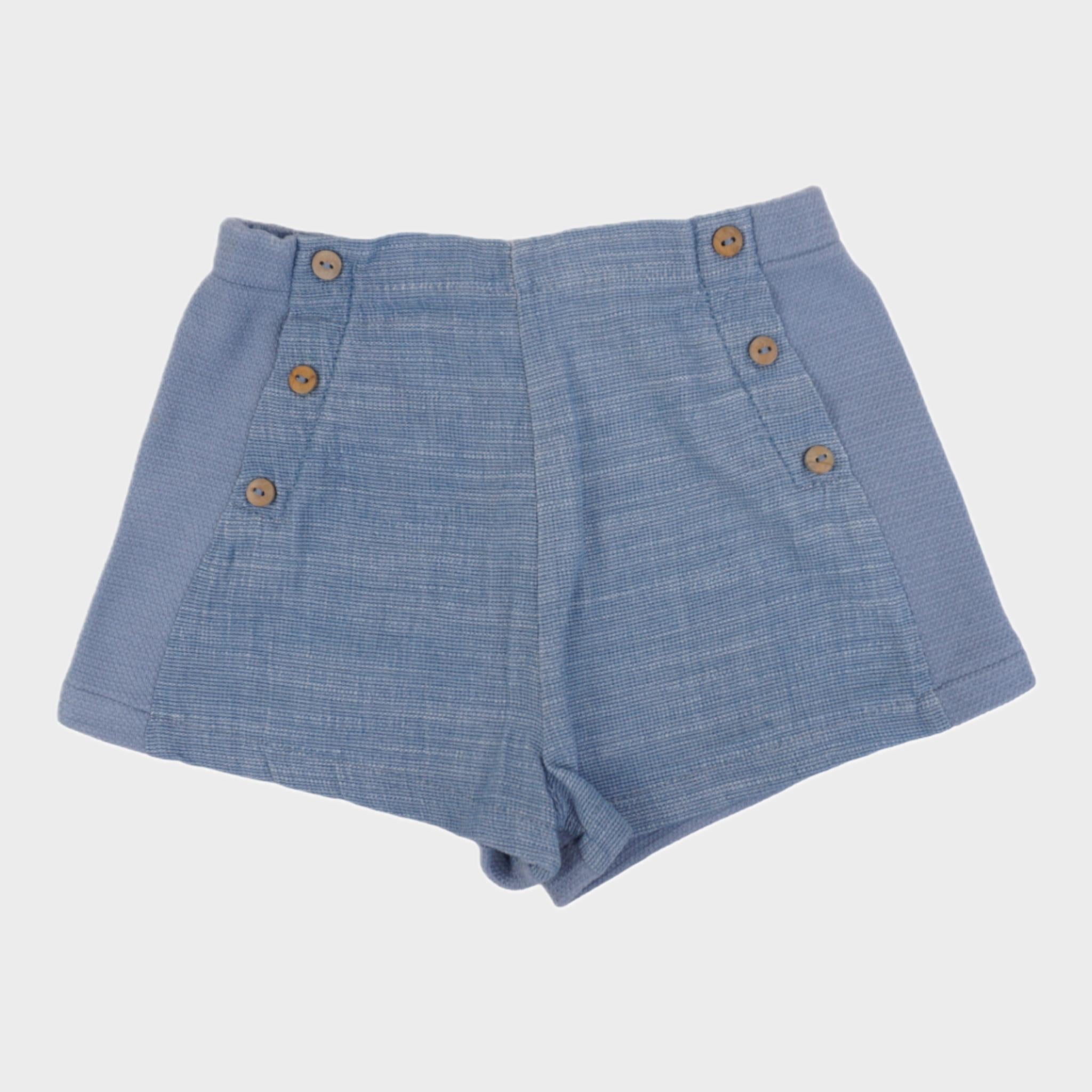 Short Bleu - 9/12 mois