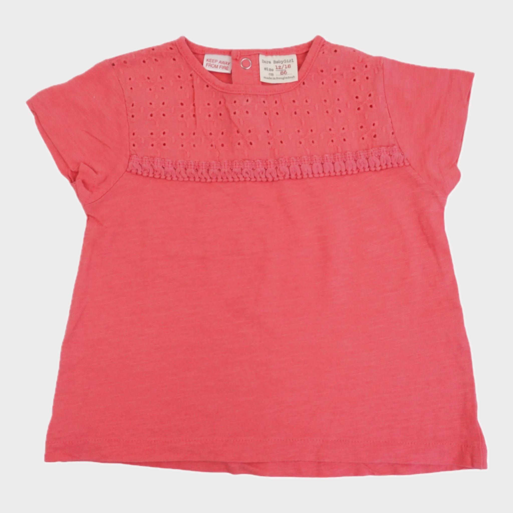 T-shirt Rose - 12/18 mois