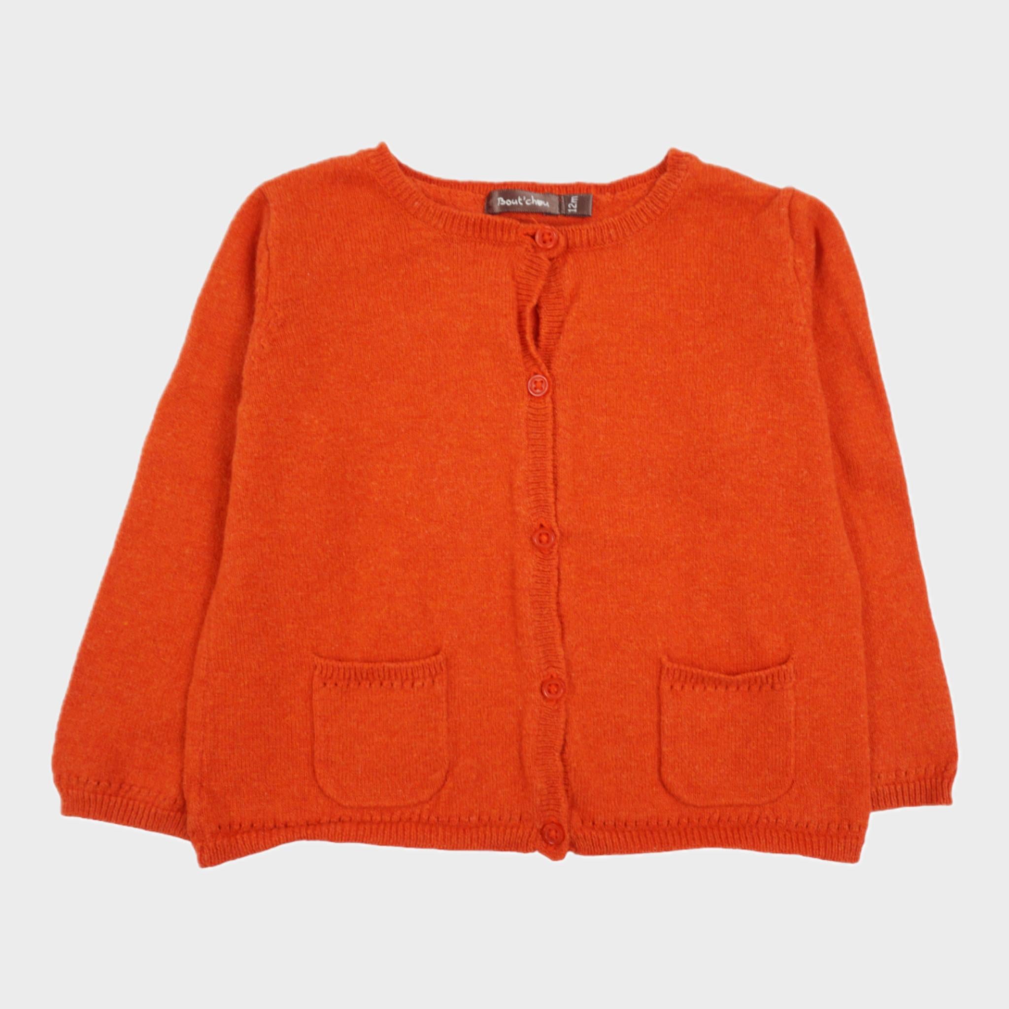 Gilet Rouge orange - 12 mois