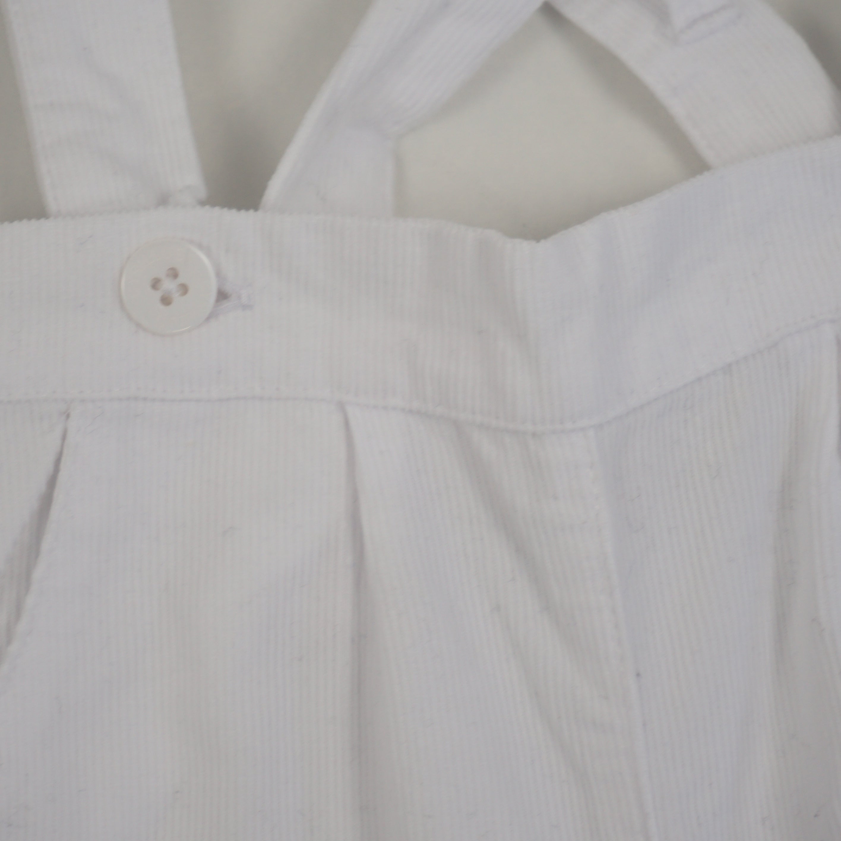 Pantalon à bretelles Blanc - 12 mois
