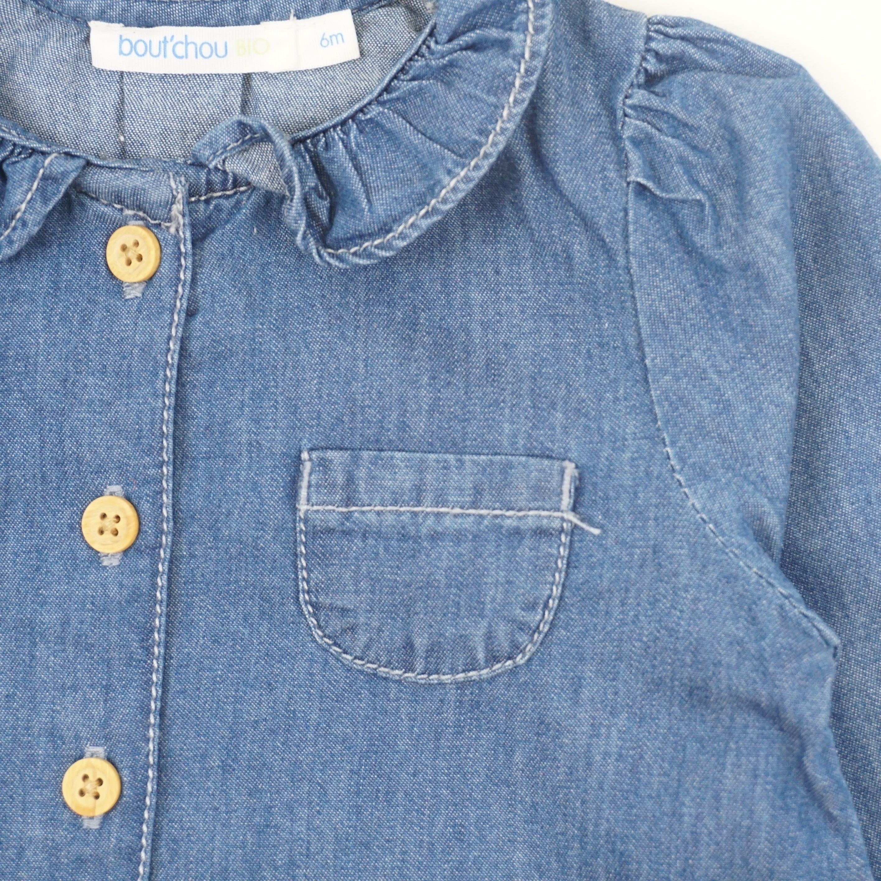 Chemise Bleu - 6 mois