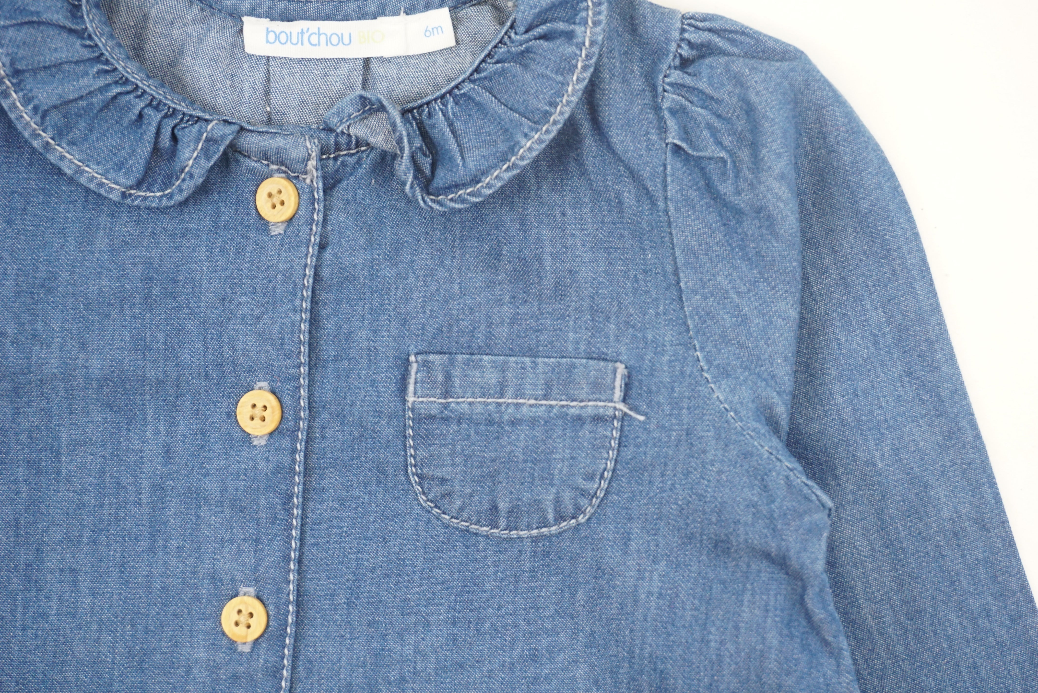 Chemise Bleu - 6 mois