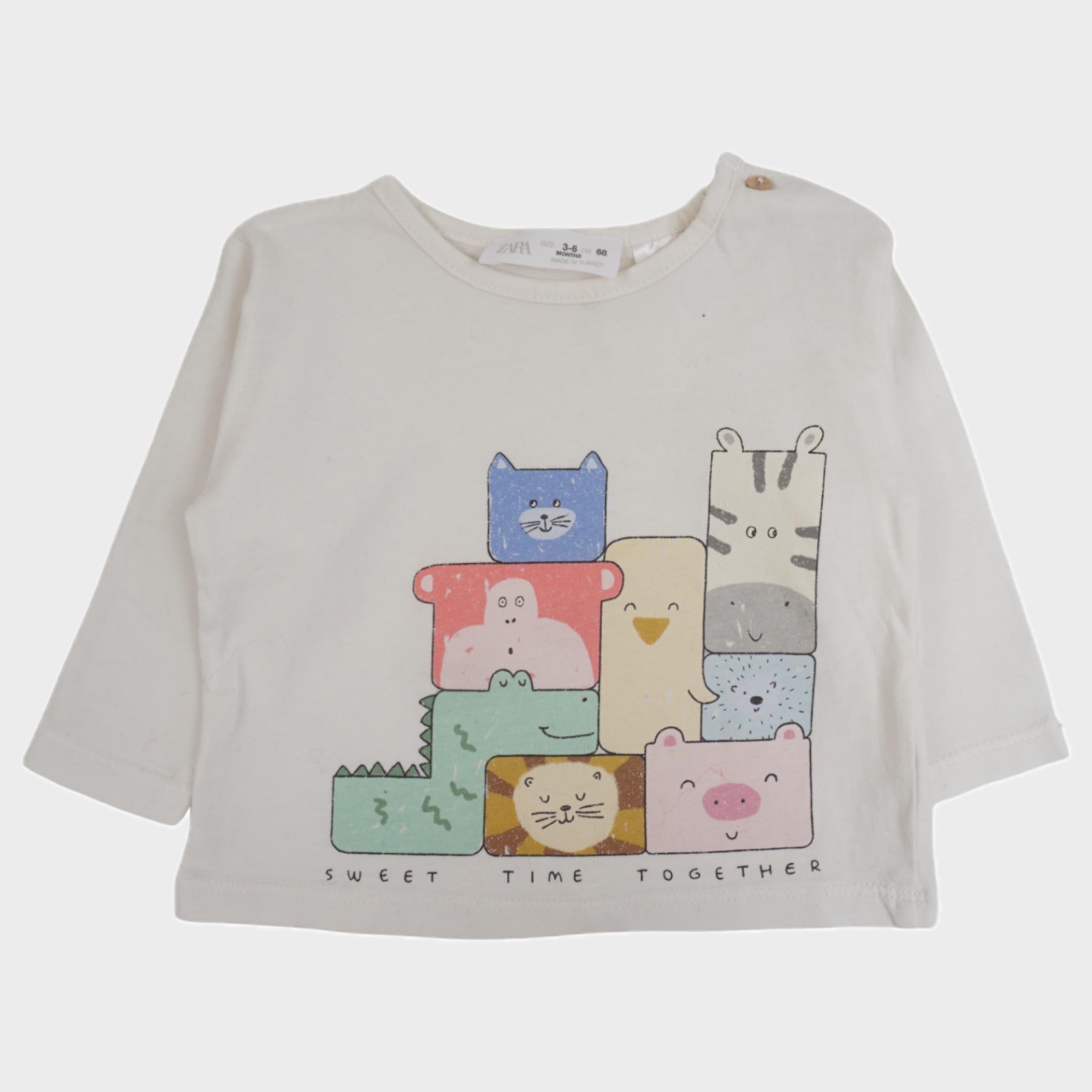 T-shirt beige - 3/6 mois