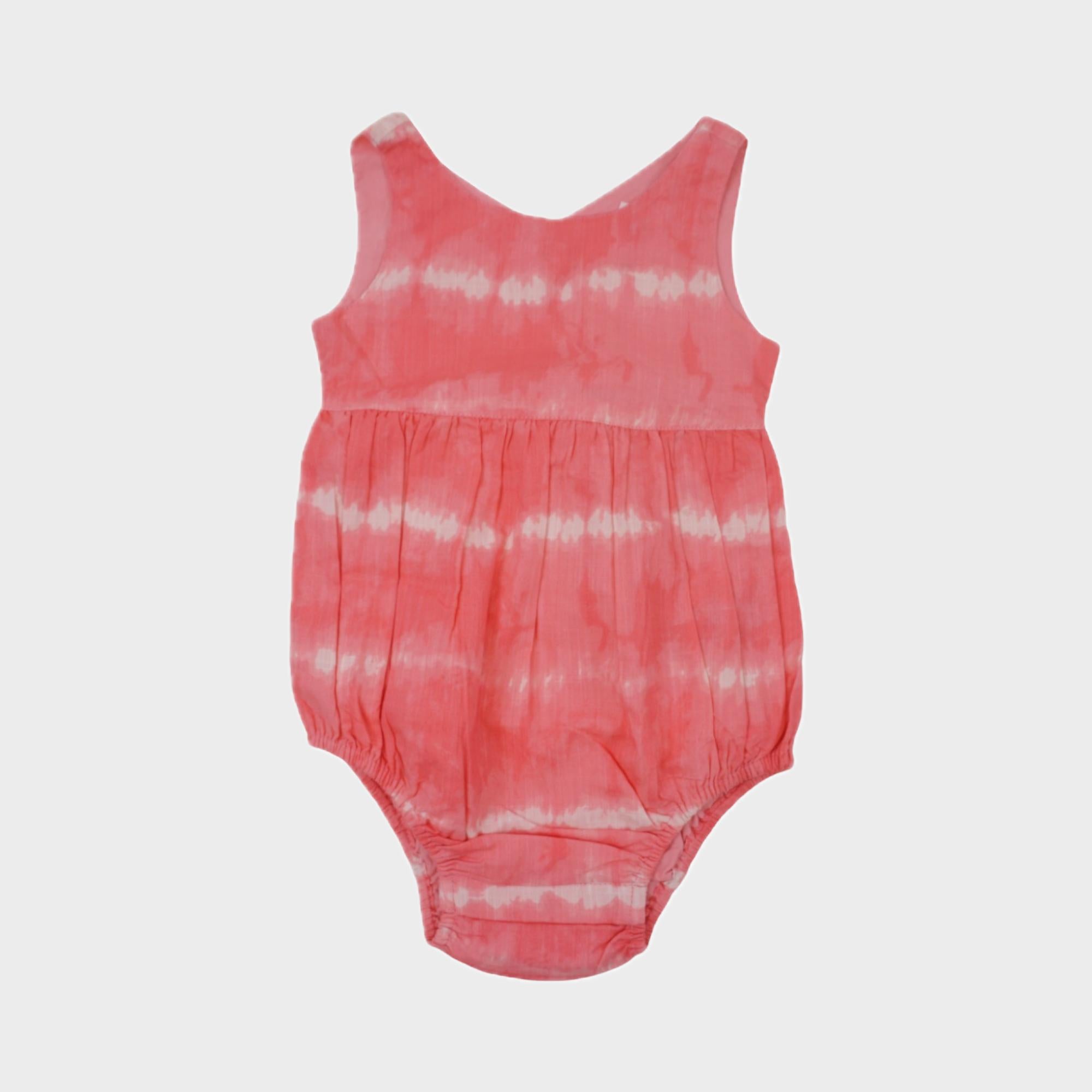 Barboteuse et bandeau Rose - 9/12 mois