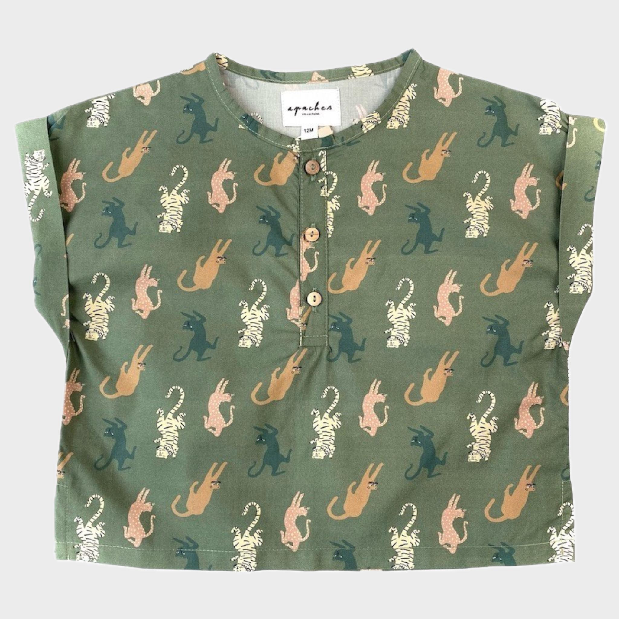 Blouse Vert - 3 mois (neuf)