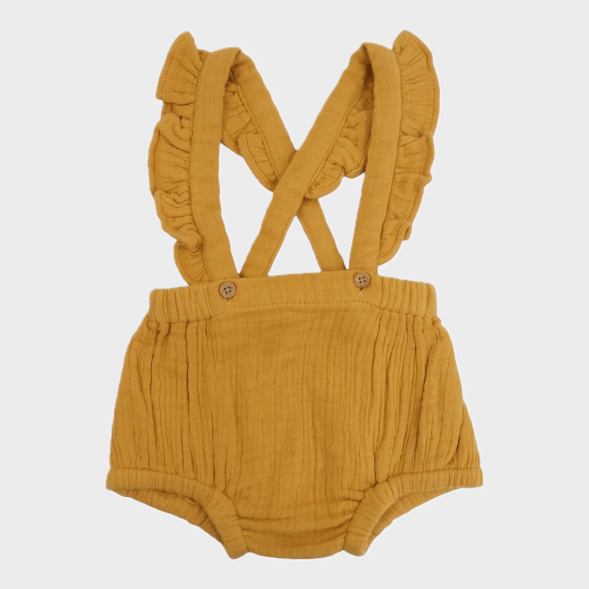 Bloomer à bretelles Jaune - 6 mois