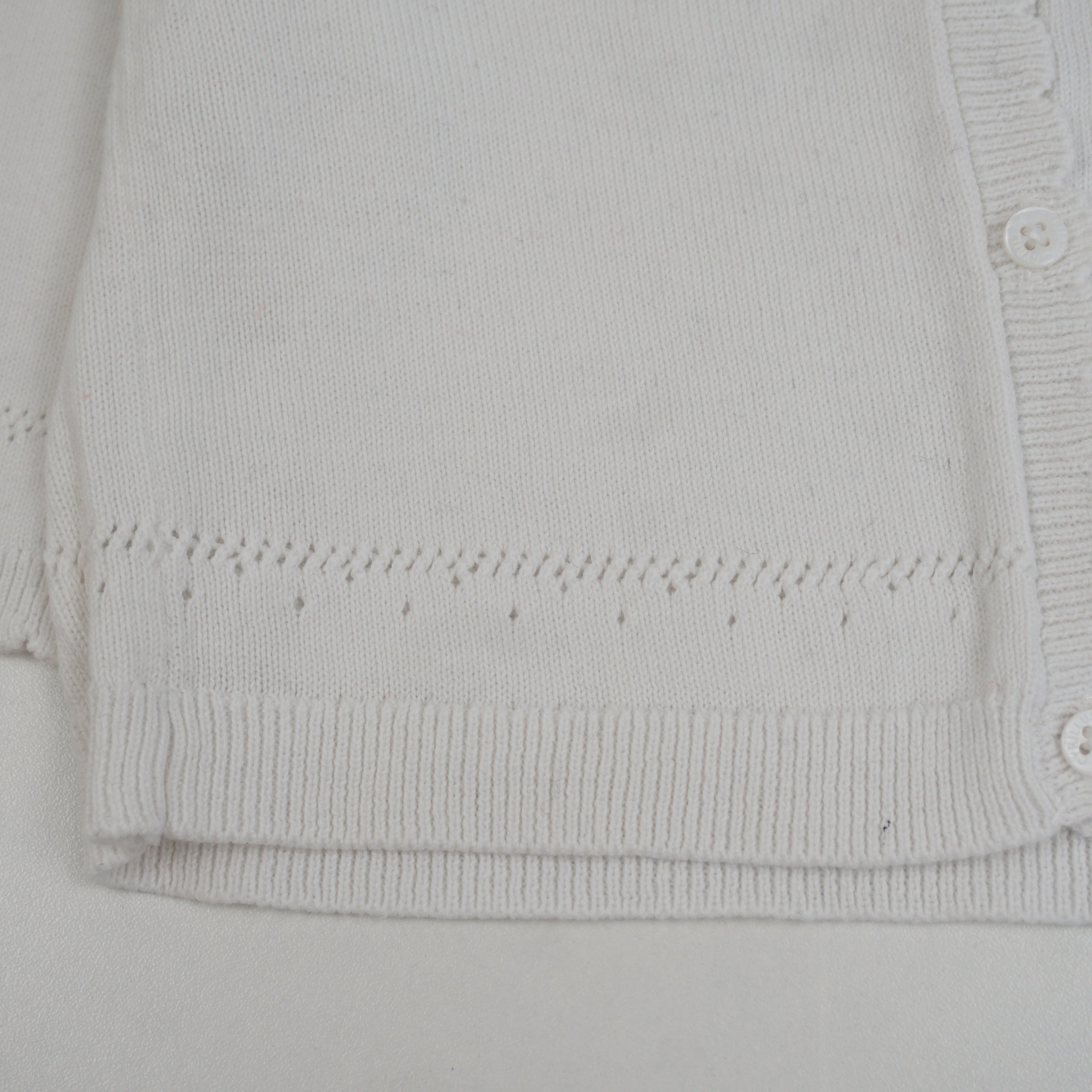 Gilet Blanc - 6/9 mois